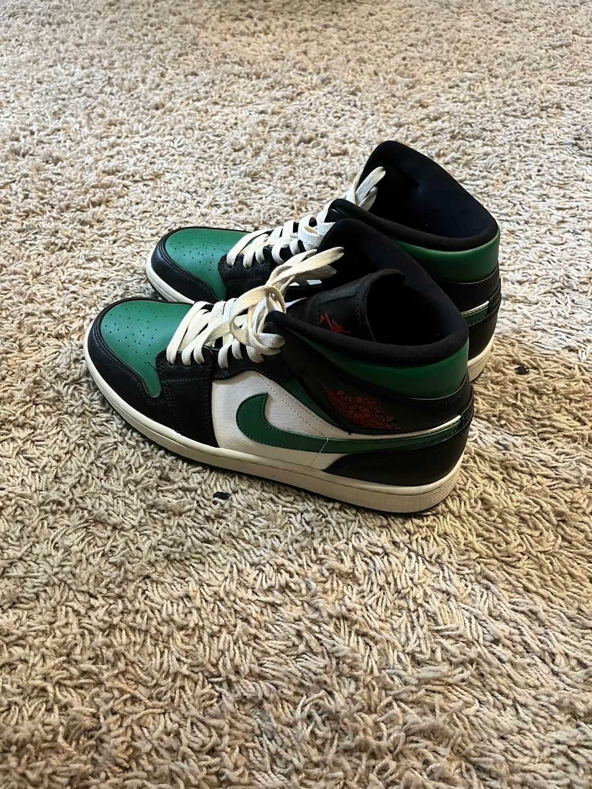Jordan Brand Jordan 1 mid green toe Size US 10 / EU 43 - 5 Thumbnail