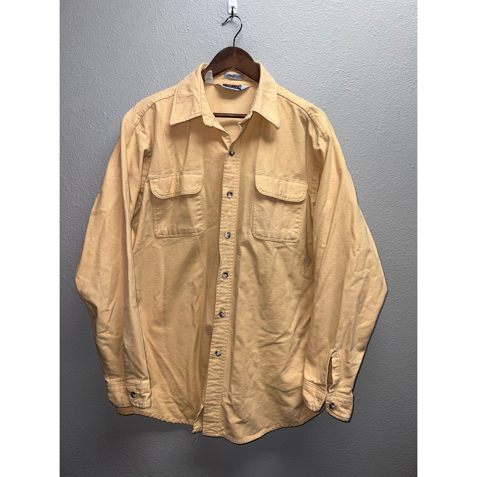 Big Mac Vintage Big Mac Chamois Cloth Button Up Shirt Yellow VTG XL Size US XL / EU 56 / 4 - 1 Thumbnail