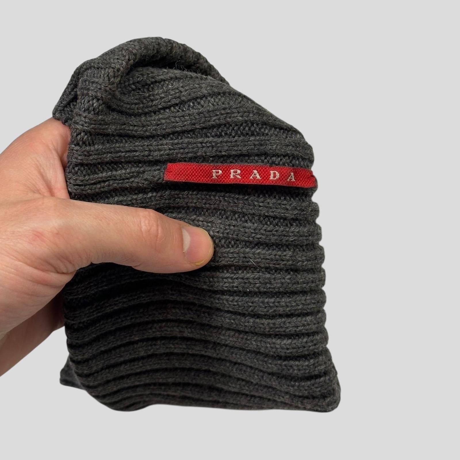Prada Prada Sport 2007 Carbon Logo Grey Wool Beanie - OS Size ONE SIZE - 4 Thumbnail