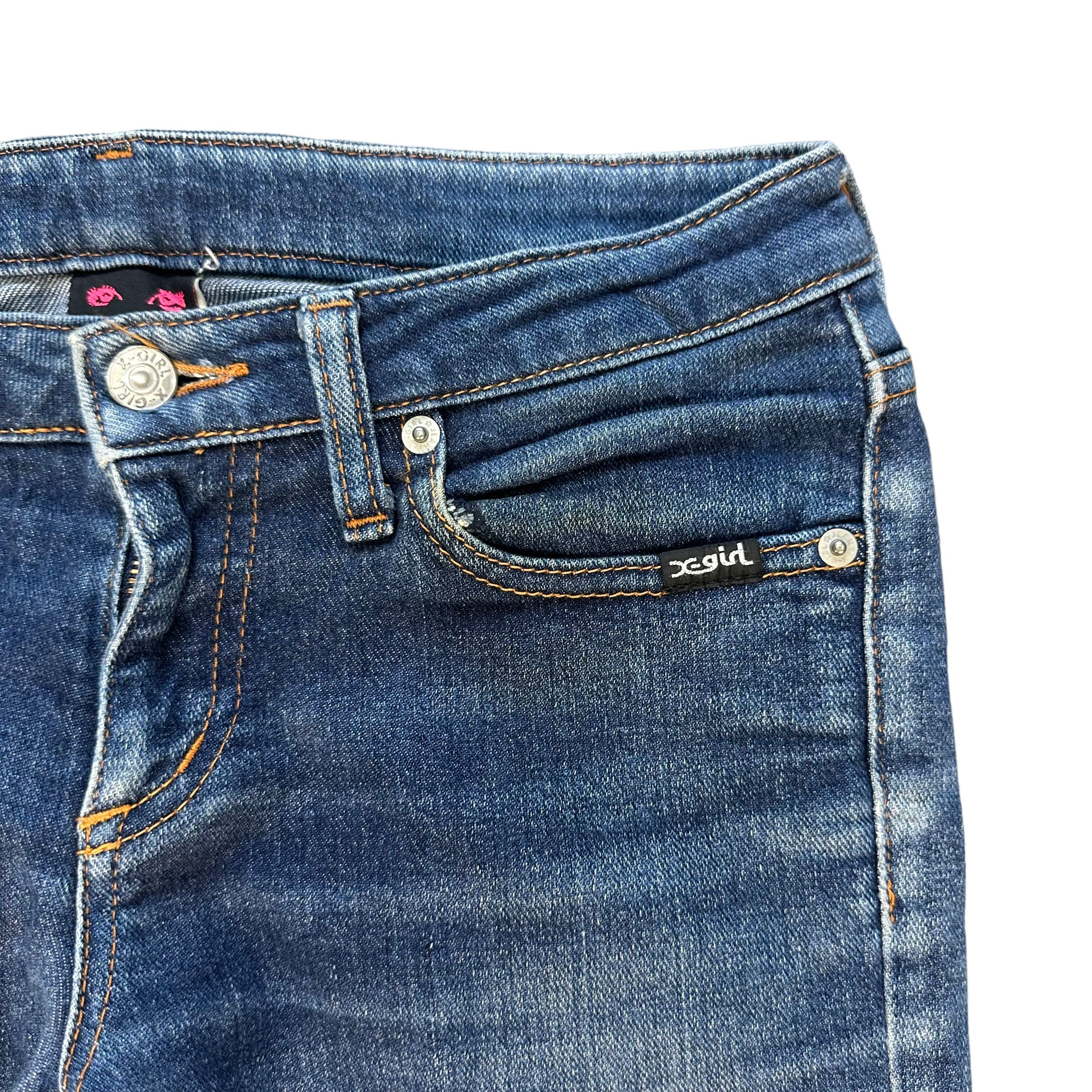 Japanese Brand TRASHED🔥 X-GIRL X-GIRL MADE IN JAPAN JEANS #7458-147 Size 27" / US 4 / IT 40 - 4 Thumbnail