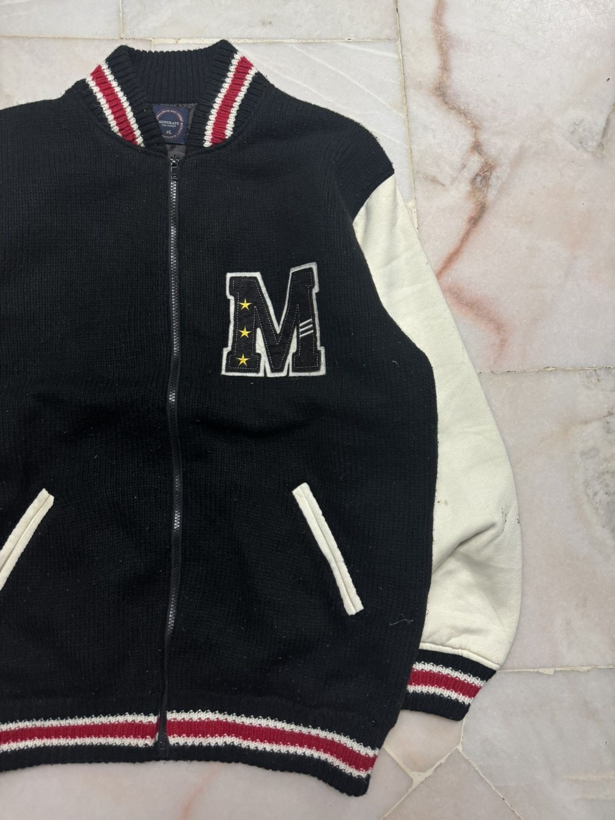 Habitat 💥RARE💥90s JAPANESE EAGLE LOGO NAVAJO ZIPPER STYLE BOMBER Size US XL / EU 56 / 4 - 5 Thumbnail