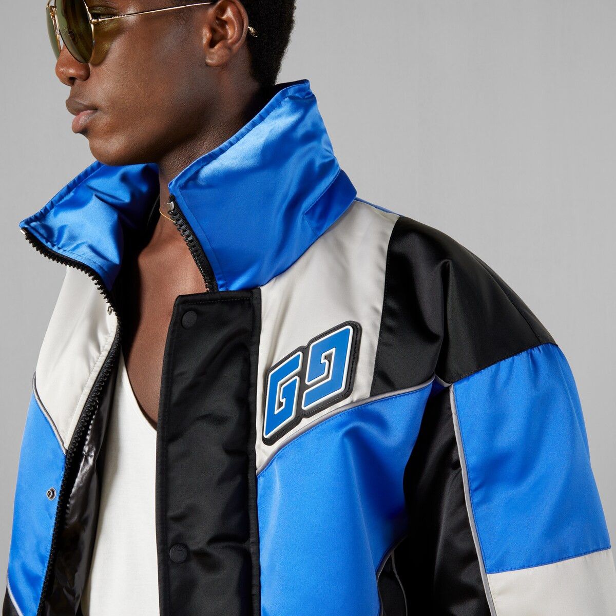 Gucci 48 M Gucci Nylon Satin Down Jacket Puffer Black Blue White Size US M / EU 48-50 / 2 - 4 Thumbnail