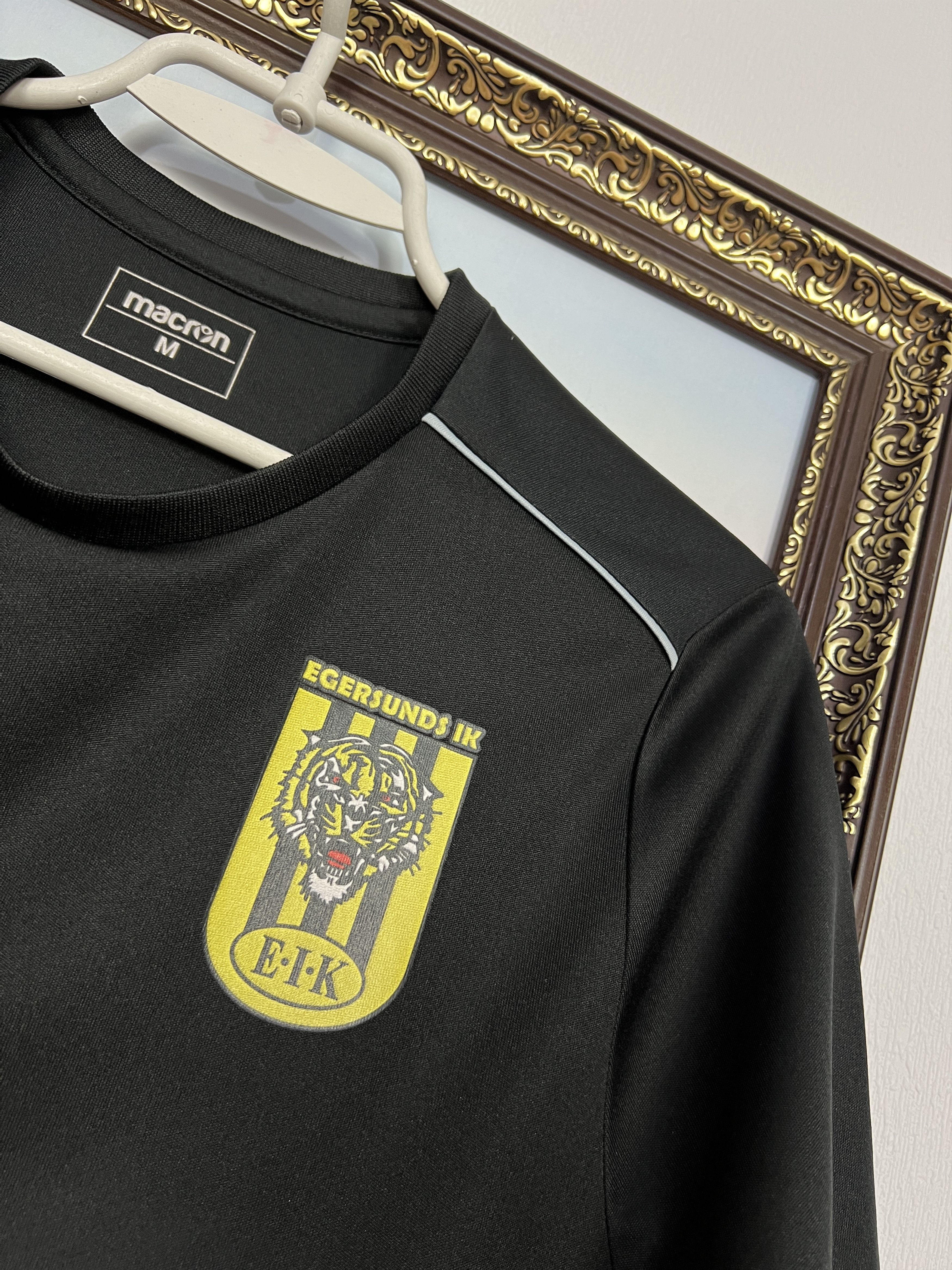 Macron Egersunds IK Football Shirt Black Soccer Jersey Trikot Rare Size US M / EU 48-50 / 2 - 5 Thumbnail