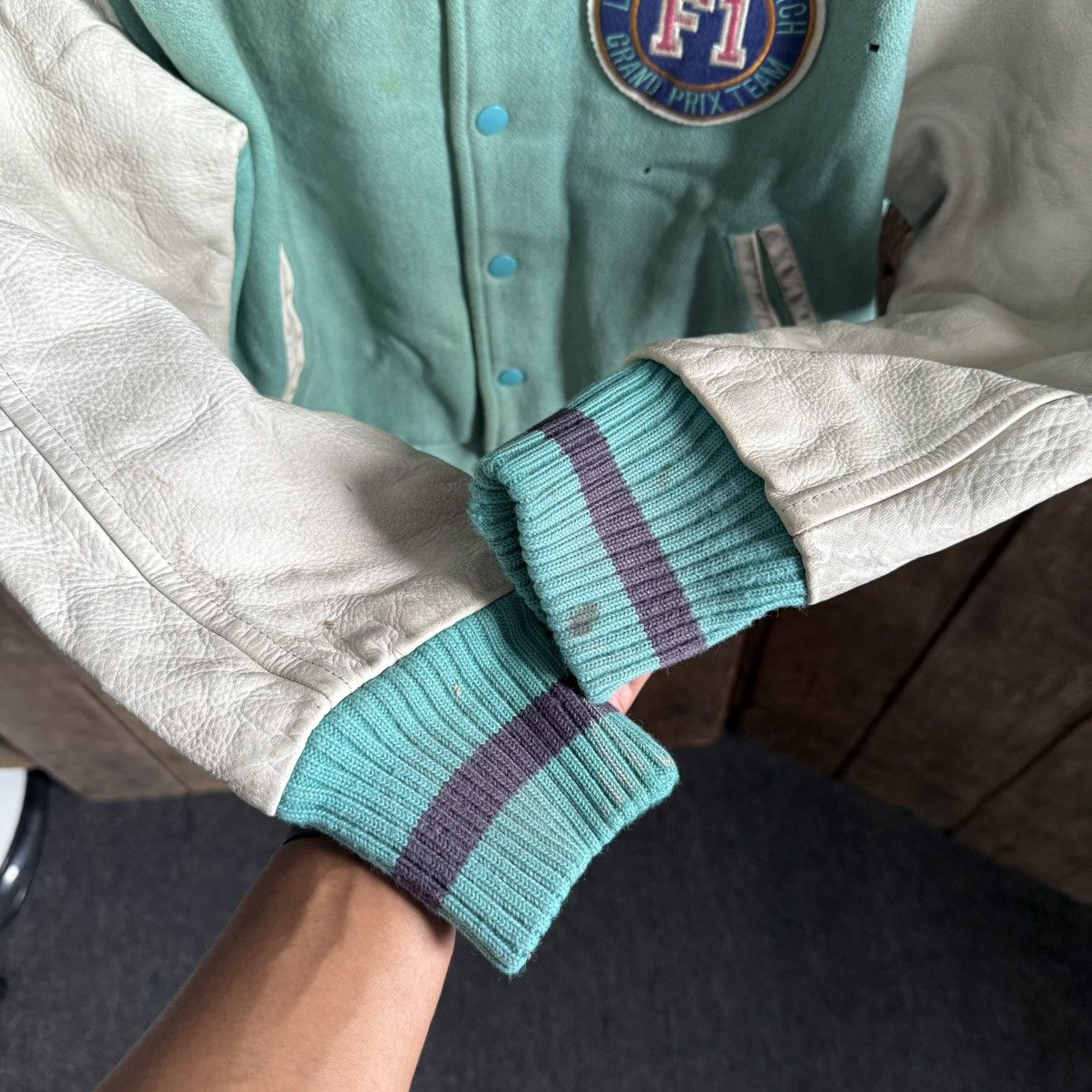 Vintage Vintage Leyton House F1 Grandprix Team Varsity Jacket Size US M / EU 48-50 / 2 - 8 Thumbnail