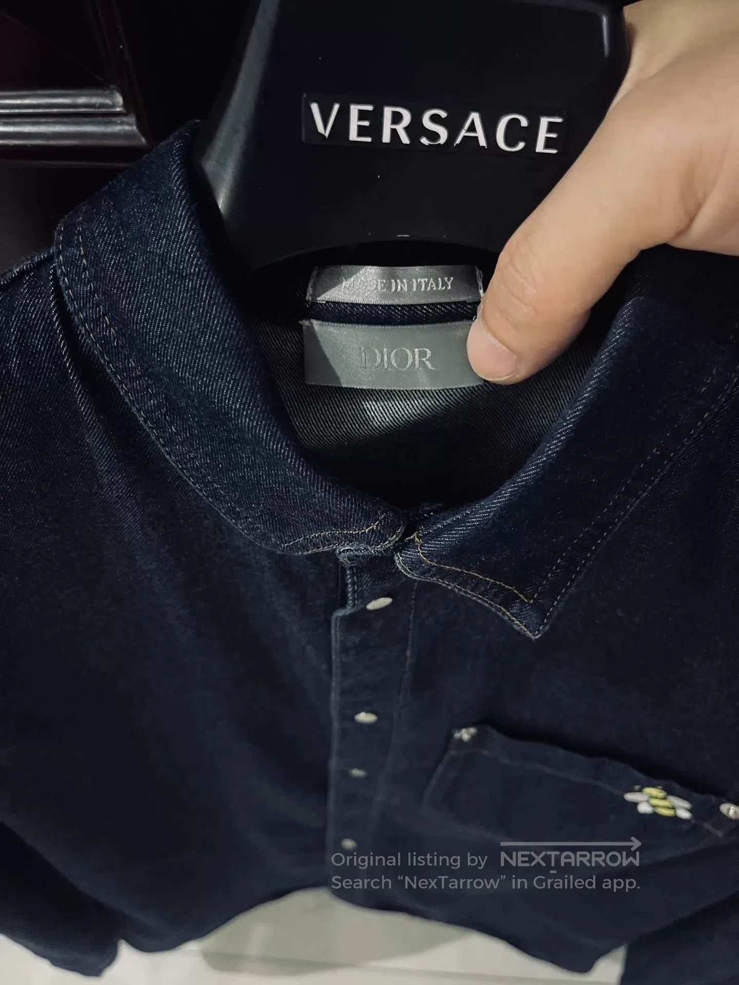 Dior Dior Kaws Embroidered Denim Shirt. Size US M / EU 48-50 / 2 - 4 Thumbnail
