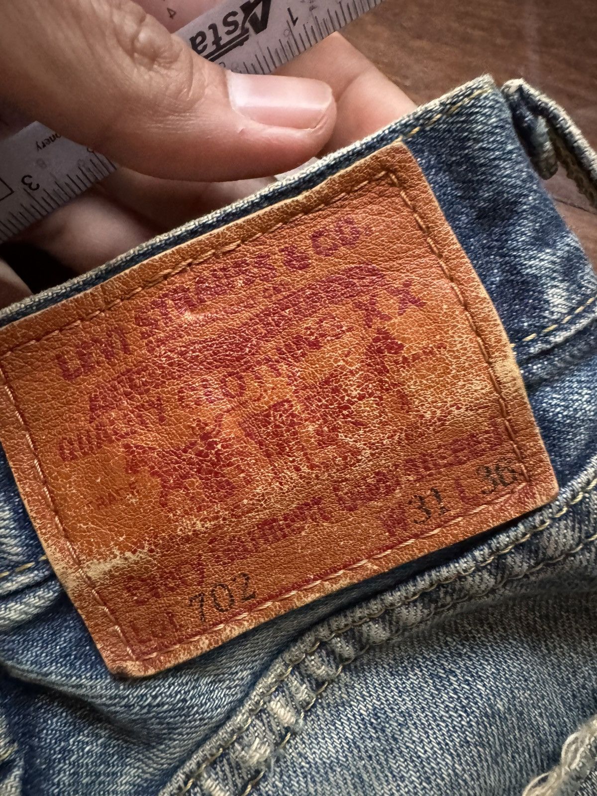 Levi’s 90s 702XX good fade BIGe denim HOT VTG LVC Men LEVI'S 702XX BIG E SELVEDGE DARK Denim Jeans