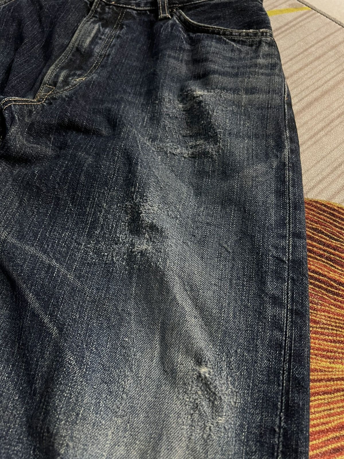 Edwin × If Six Was Nine VINTAGE EDWIN 505s REDLINE DISTRESSED JEANS Size US 29 - 5 Thumbnail