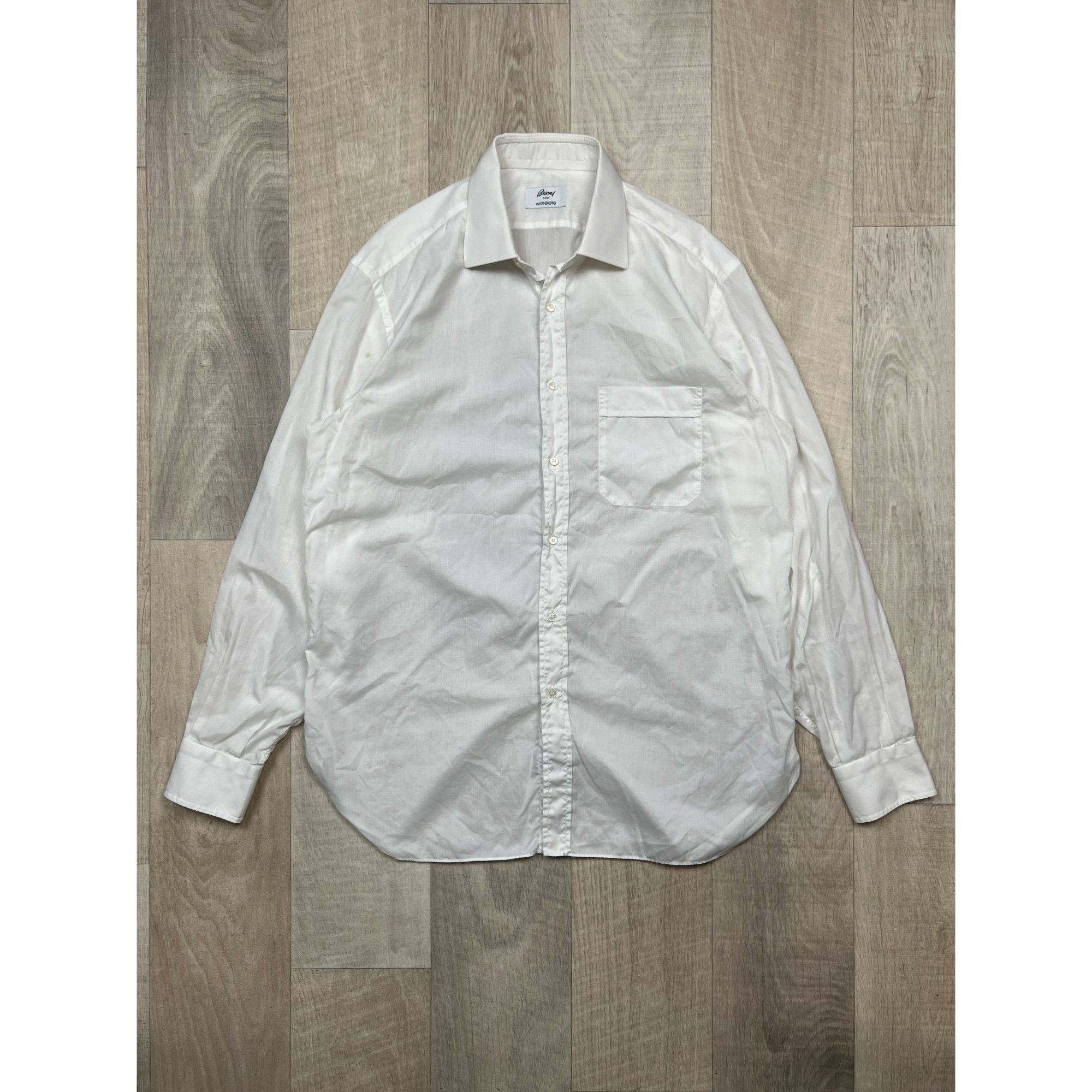 Brioni Brioni For Wenberg White Shirt (Y0196) Size US XXL / EU 58 / 5 - 1 Thumbnail