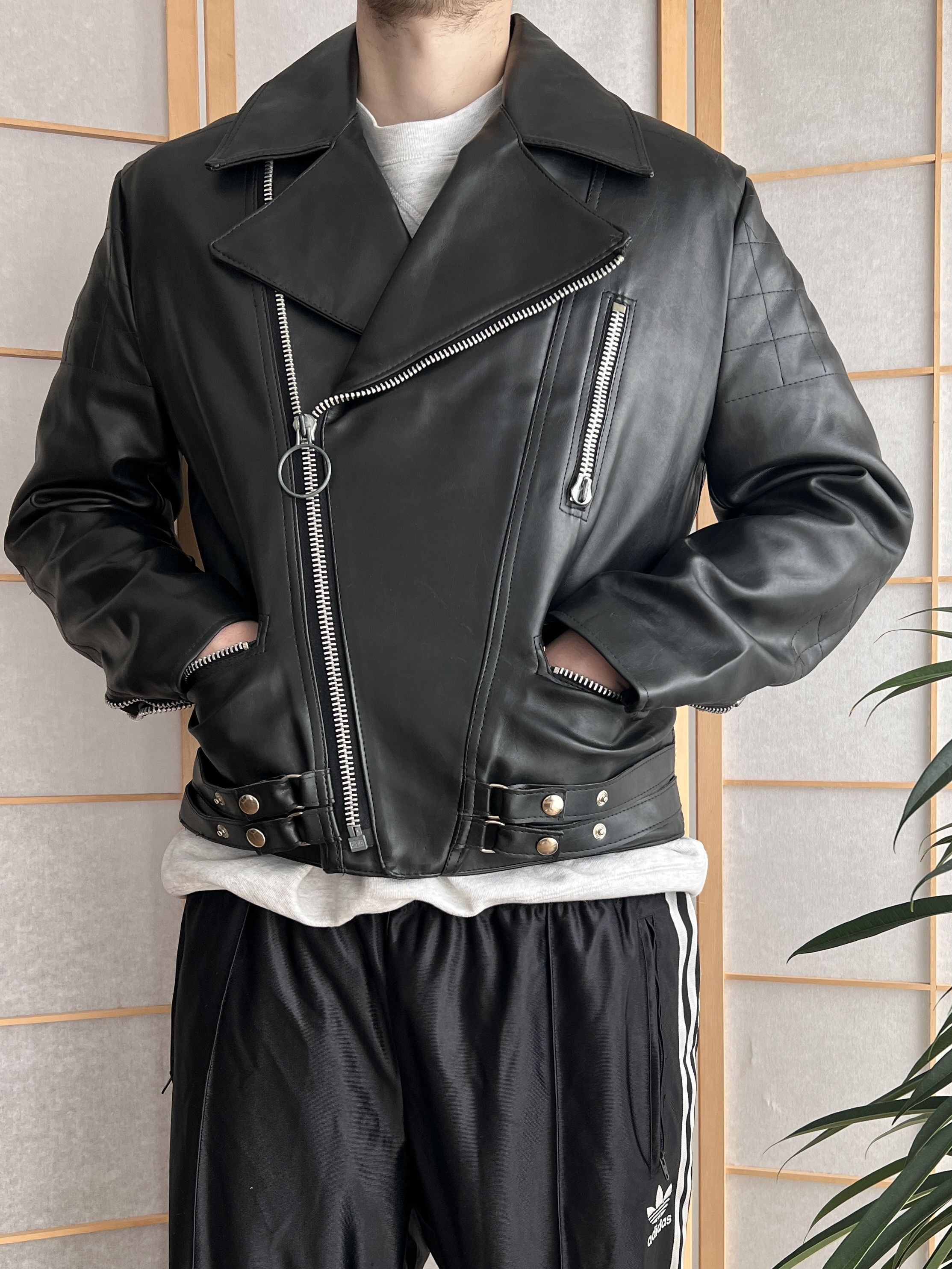 Hysteric Glamour Vegan eco leather 90s Biker jacket bomber opium avant garde Size US M / EU 48-50 / 2 - 4 Thumbnail
