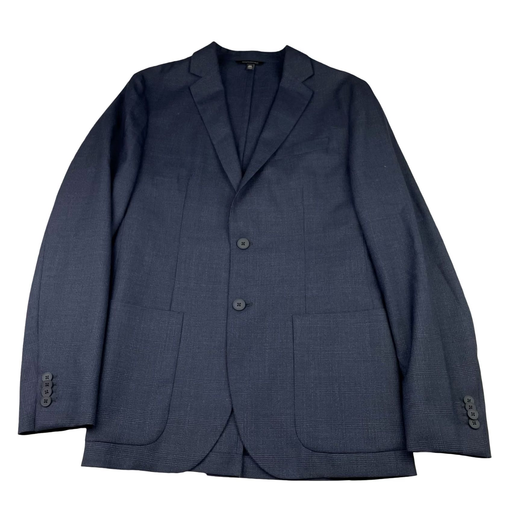Banana Republic Banana Republic Men's Slim Fit Wool Blend Suit Blue Plaid • 40L 2 Piece Size 40R - 2 Thumbnail