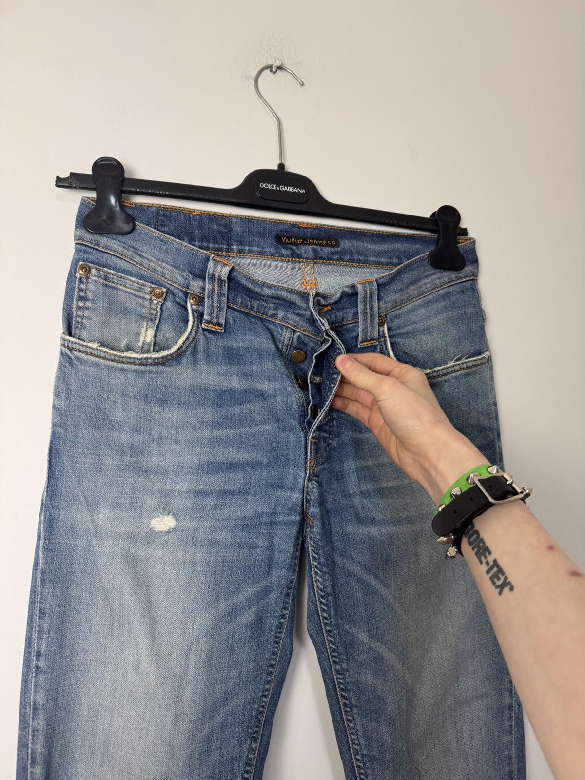 Nudie Jeans Nudie Jeans Long Inseam Slim Distressed Jeans Made in Italy Size US 30 / EU 46 - 5 Thumbnail