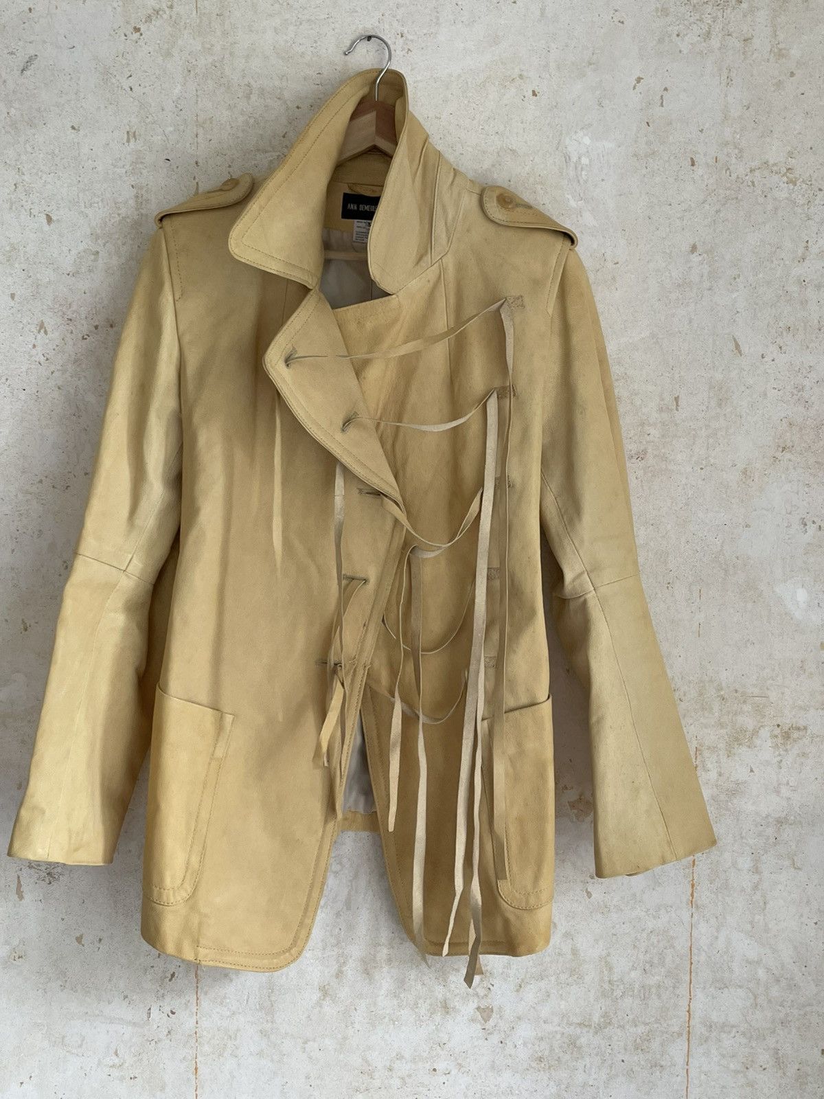 Ann Demeulemeester Ann demeulemeester fw02 camel leather fringe jacket Size US S / EU 44-46 / 1 - 3 Thumbnail