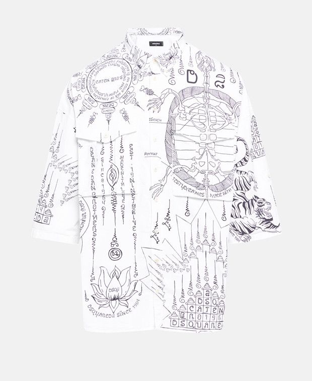 Dsquared2 Short-sleeved shirt - relaxed fit Size 44R - 1 Preview
