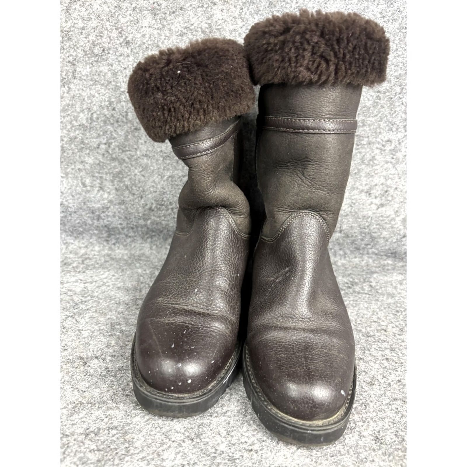 Vintage VINTAGE La Canadienne Boots Womens 6.5 Brown Leather Shearling Mid Calf Winter Boots Womens 6.5 M Brown Winter Size US 7 / IT 37 - 2 Thumbnail