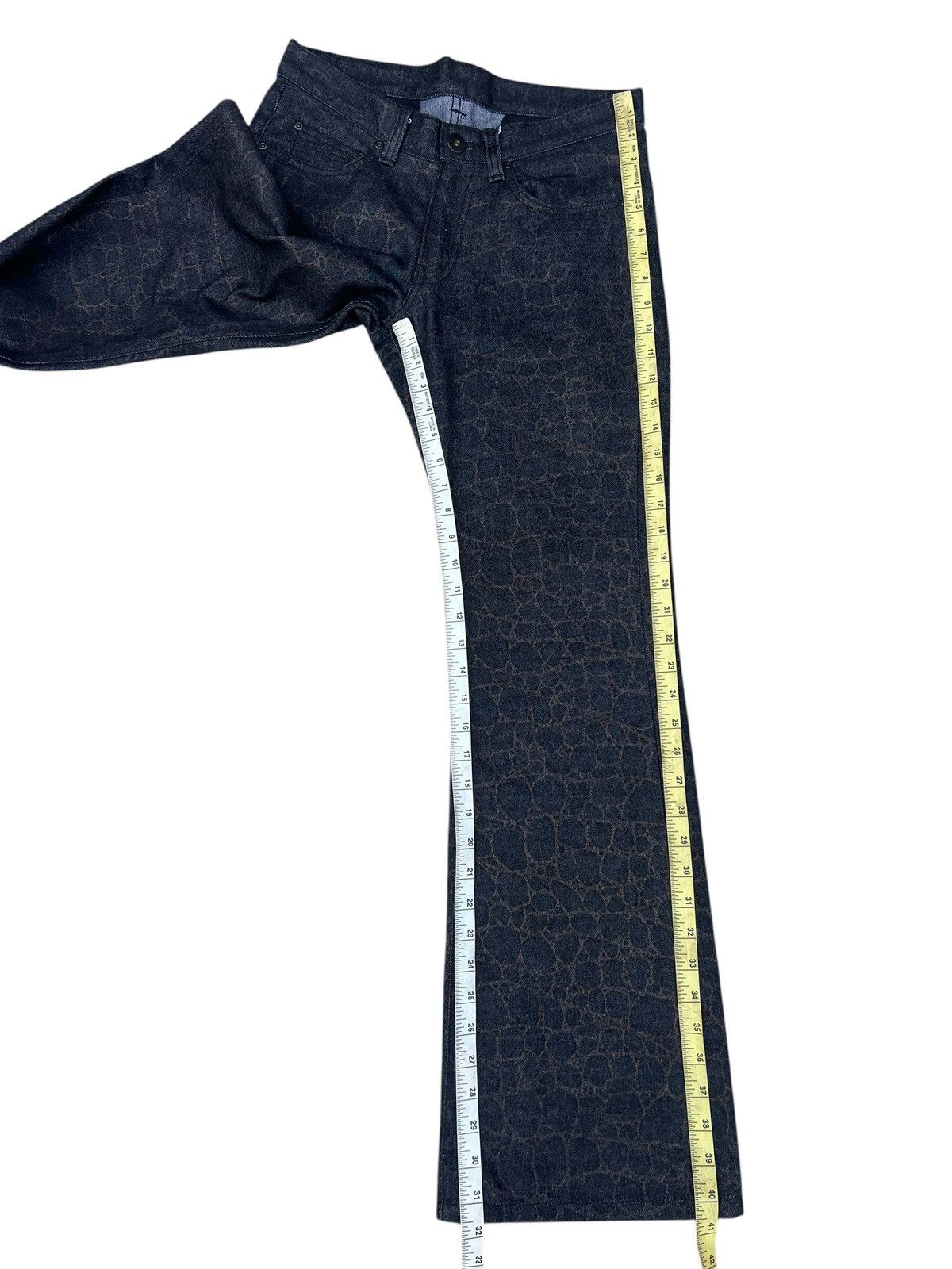 Vintage Super Flare D.K.F. Made in Japan Printed Denim Jeans Size US 30 / EU 46 - 6 Thumbnail