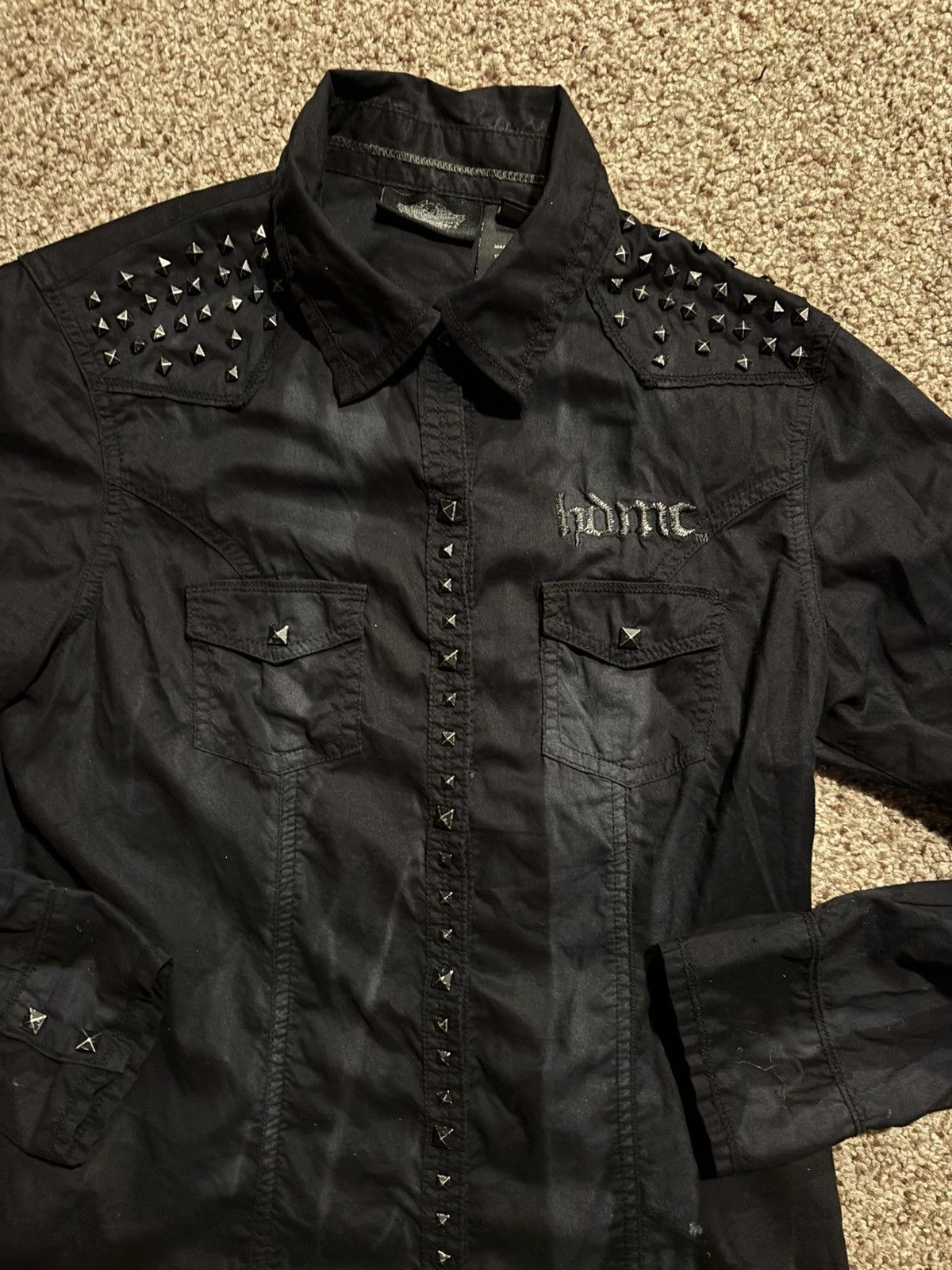 Harley Davidson Studded HD Button Up Size US XS / EU 42 / 0 - 3 Thumbnail
