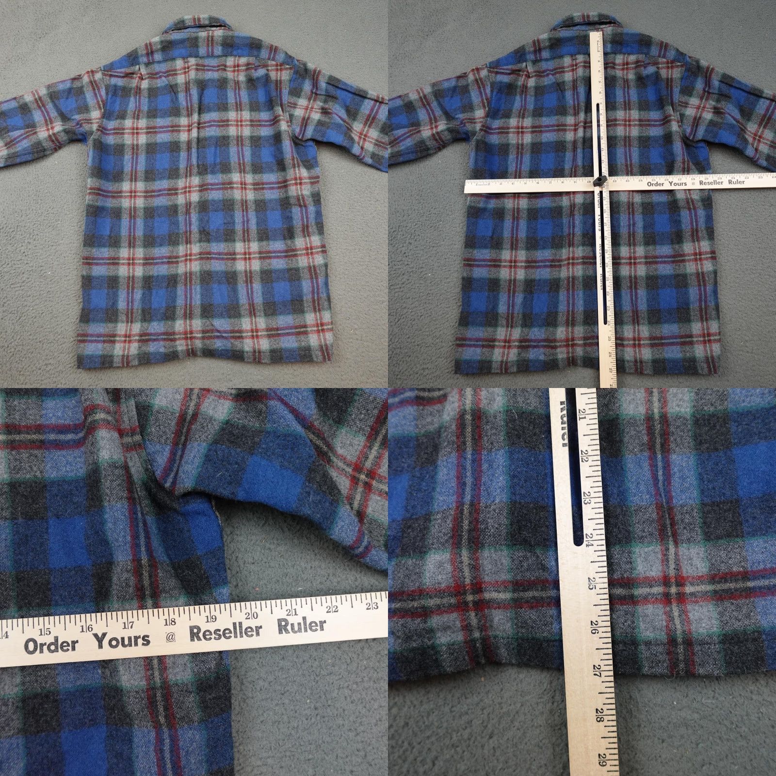 Pendleton VINTAGE Pendleton Shirt Mens M Blue Plaid Wool Button-Up Long Sleeve Pockets Collar Size US M / EU 48-50 / 2 - 8 Thumbnail