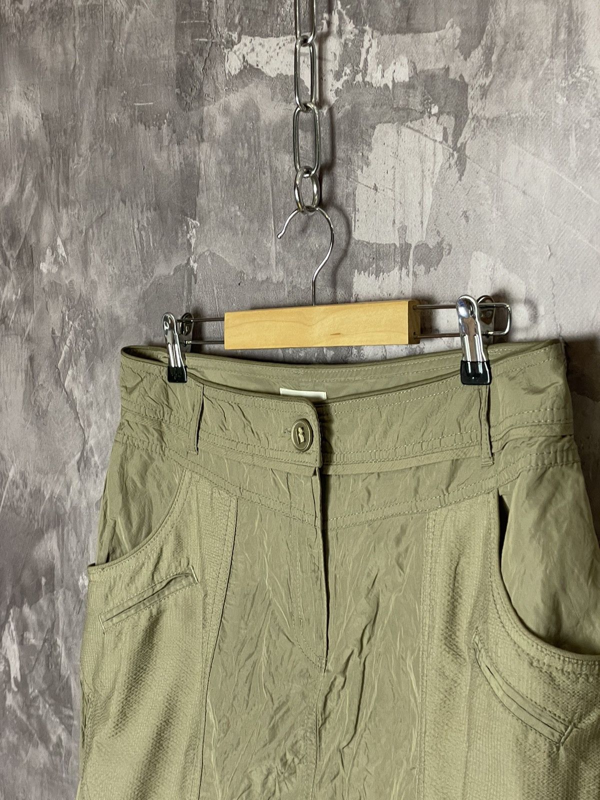 Japanese Brand × Vintage VINTAGE JAPANESE STYLE NYLON MID SKIRT Size 35" - 6 Thumbnail