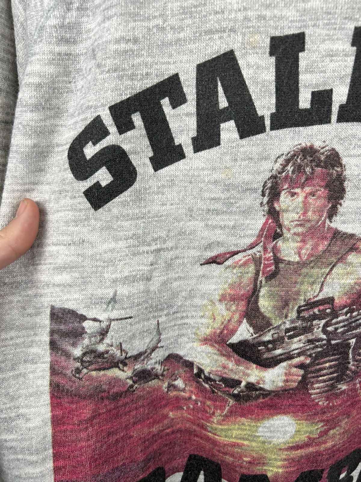 Vintage Vintage 80s Movie Stallone Rambo 1985 Film Sweatshirt Size US L / EU 52-54 / 3 - 9 Thumbnail