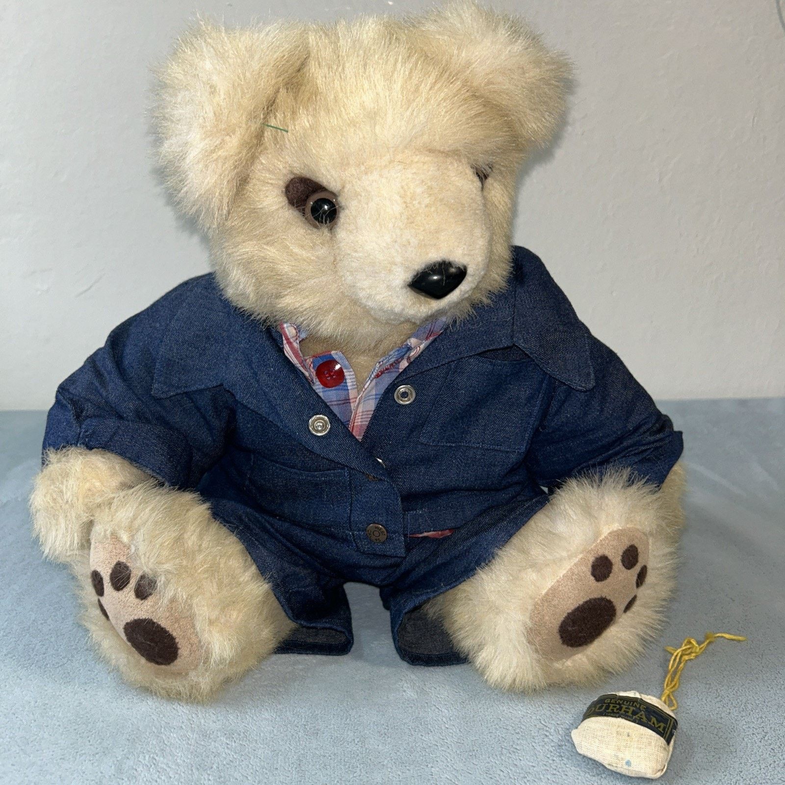 Polo Ralph Lauren VINTAGE STEIFF WHITE MOHAIR TEDDY BEAR LONG F EAR BUTTON 20" Size ONE SIZE - 1 Thumbnail