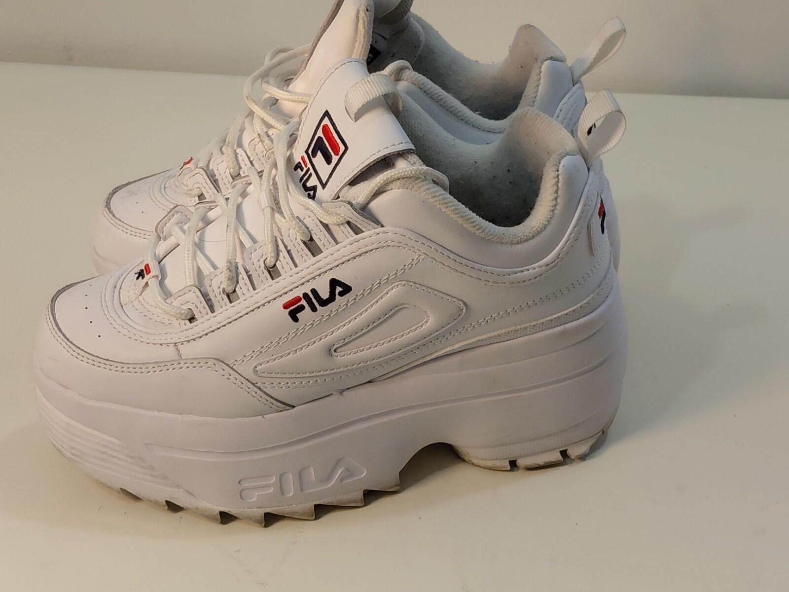 Fila Fila Women's Disruptor 2 Casual Shoes, White/Navy/Red, Size7 Size US 7 / IT 37 - 4 Thumbnail