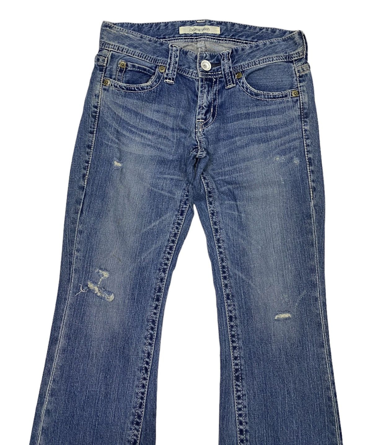 Undercover VINTAGE UNIQLO JAPAN LOW RISE FLARE DISTRESSED DENIM JEANS Size US 29 - 5 Thumbnail