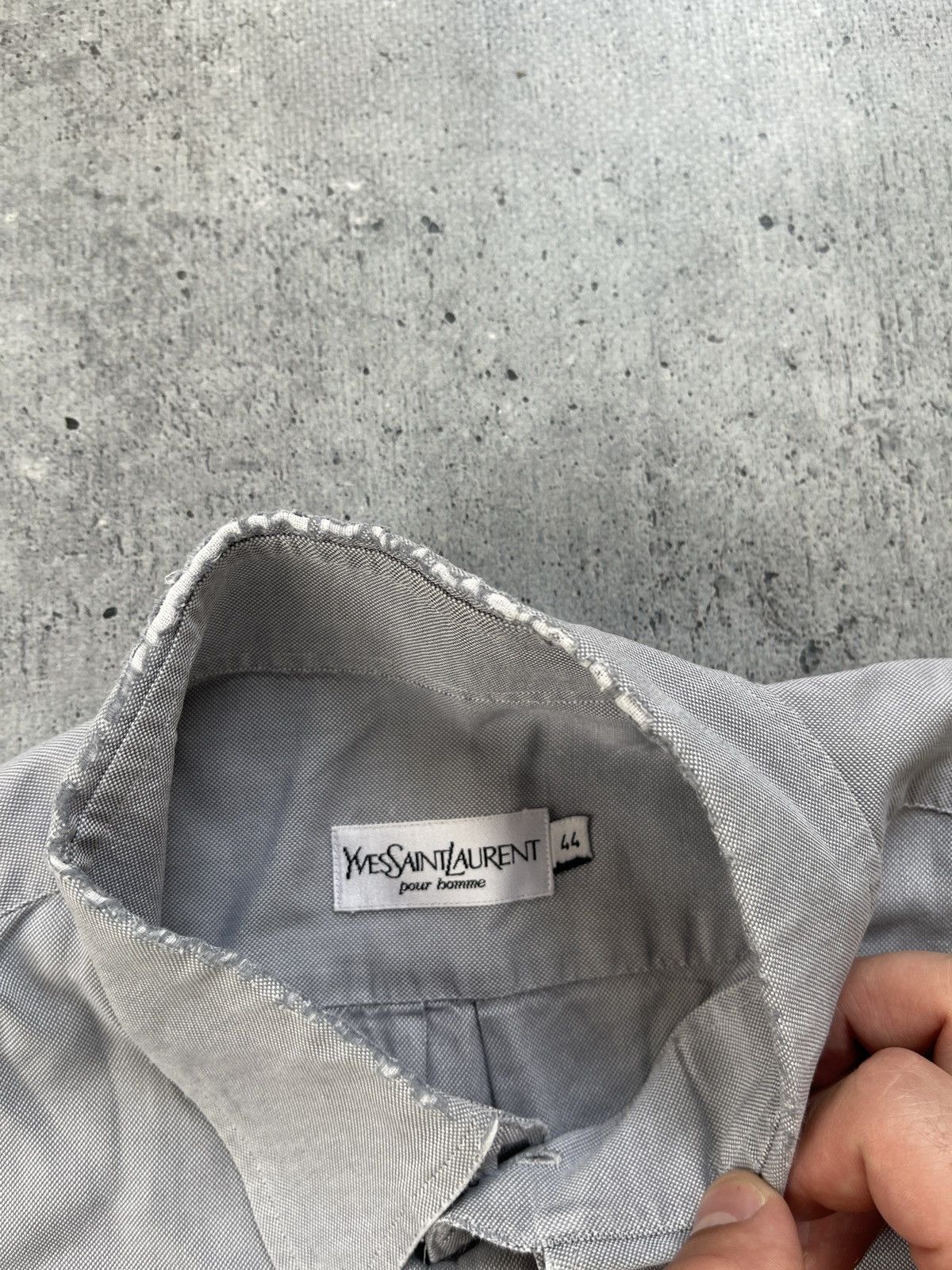 Vintage × Yves Saint Laurent Yves Saint Laurent YSL shirt button ups M L 40-41 16 Size US XL / EU 56 / 4 - 4 Thumbnail
