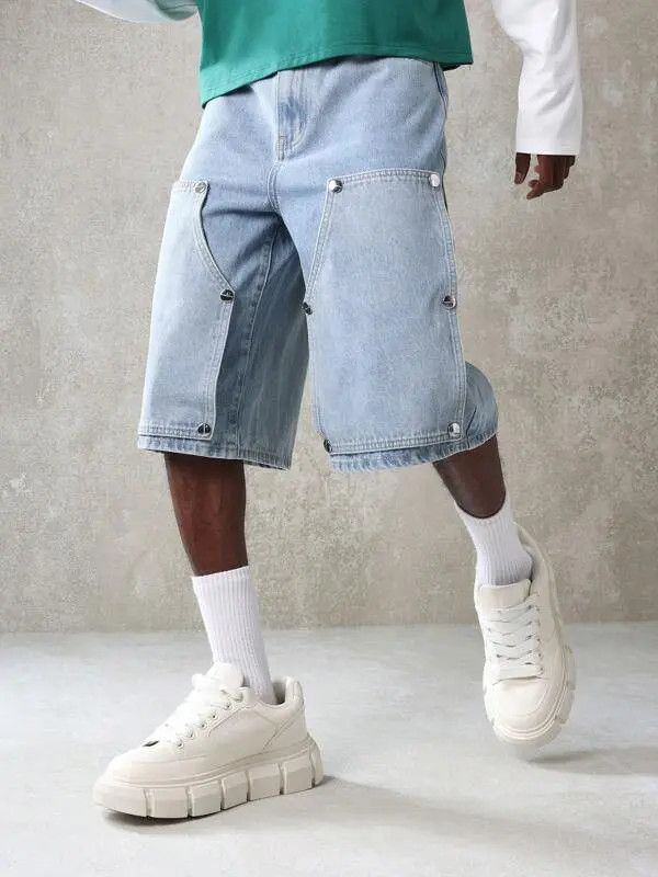 Jean Hazuki x Koga Carpenter Y2k Shorts Jorts Designer Denim Size US 36 / EU 52 - 1 Thumbnail