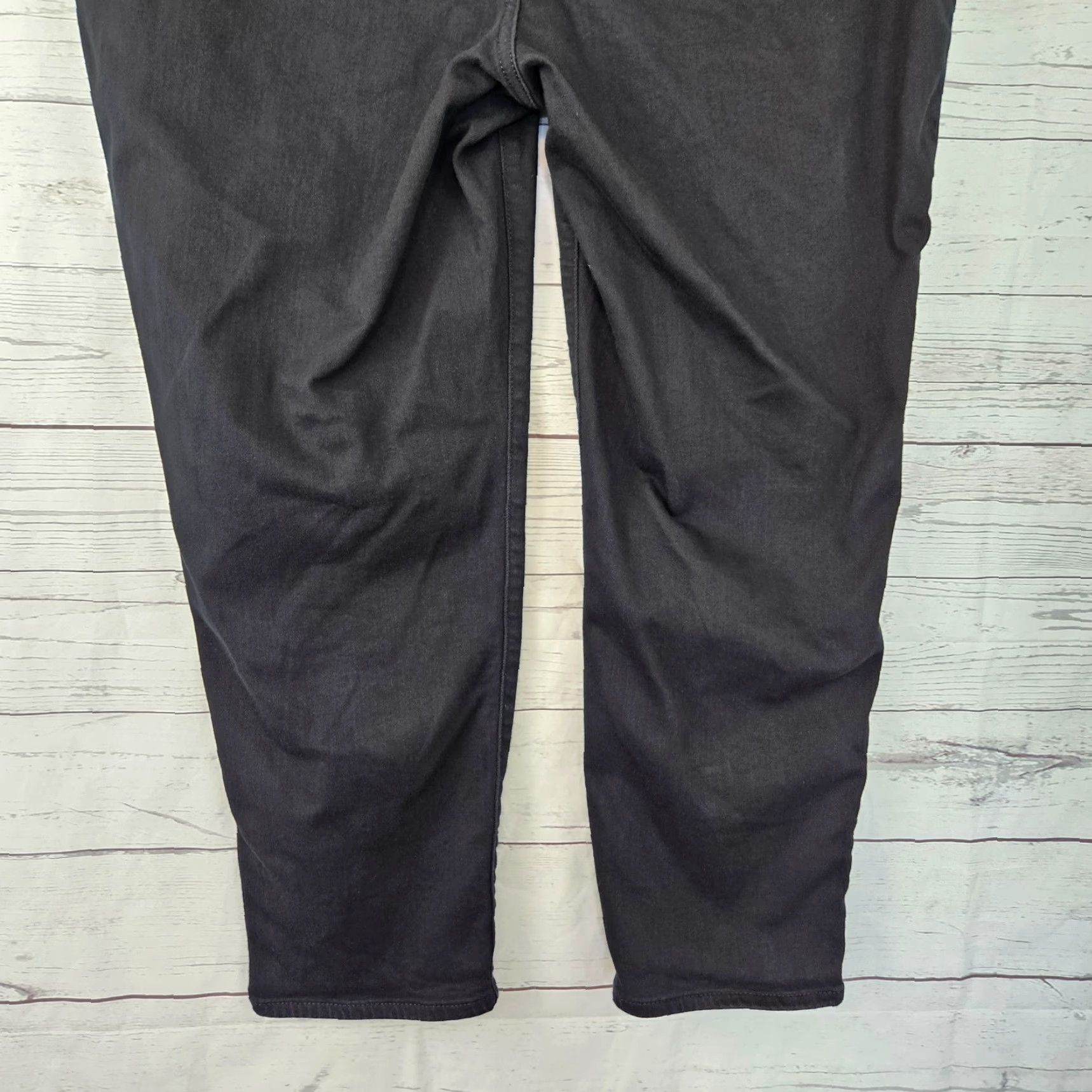 Vintage Chico's Womens Jegging Ankle Jeans Sz 16P Black Pull On Mid Rise Cotton Blend Size 38" / US 16 / IT 52 - 6 Thumbnail