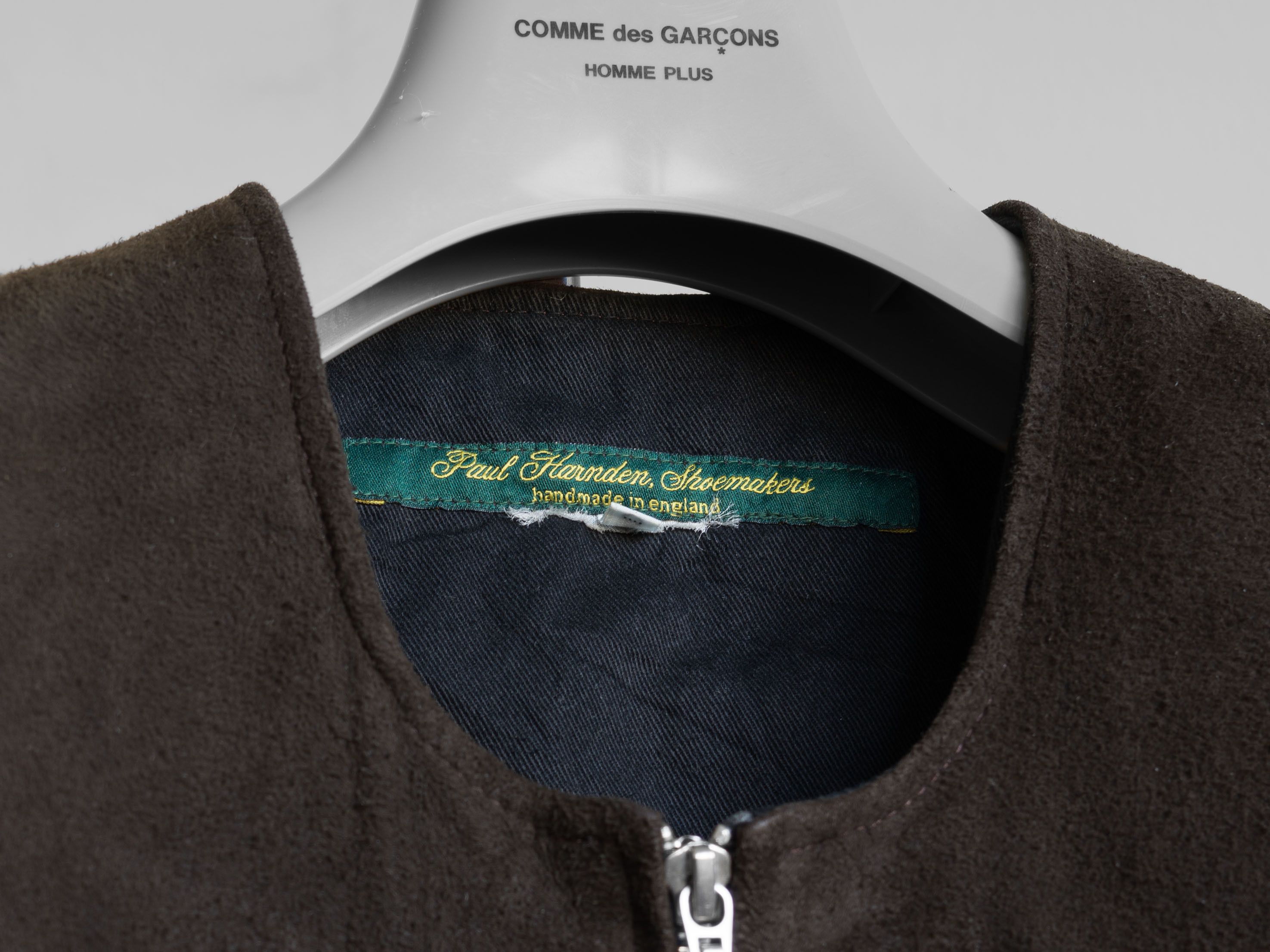 Paul Harnden Shoemakers MEN'S GILET CHAMOIS LEATHER BROWN Size US M / EU 48-50 / 2 - 9 Thumbnail