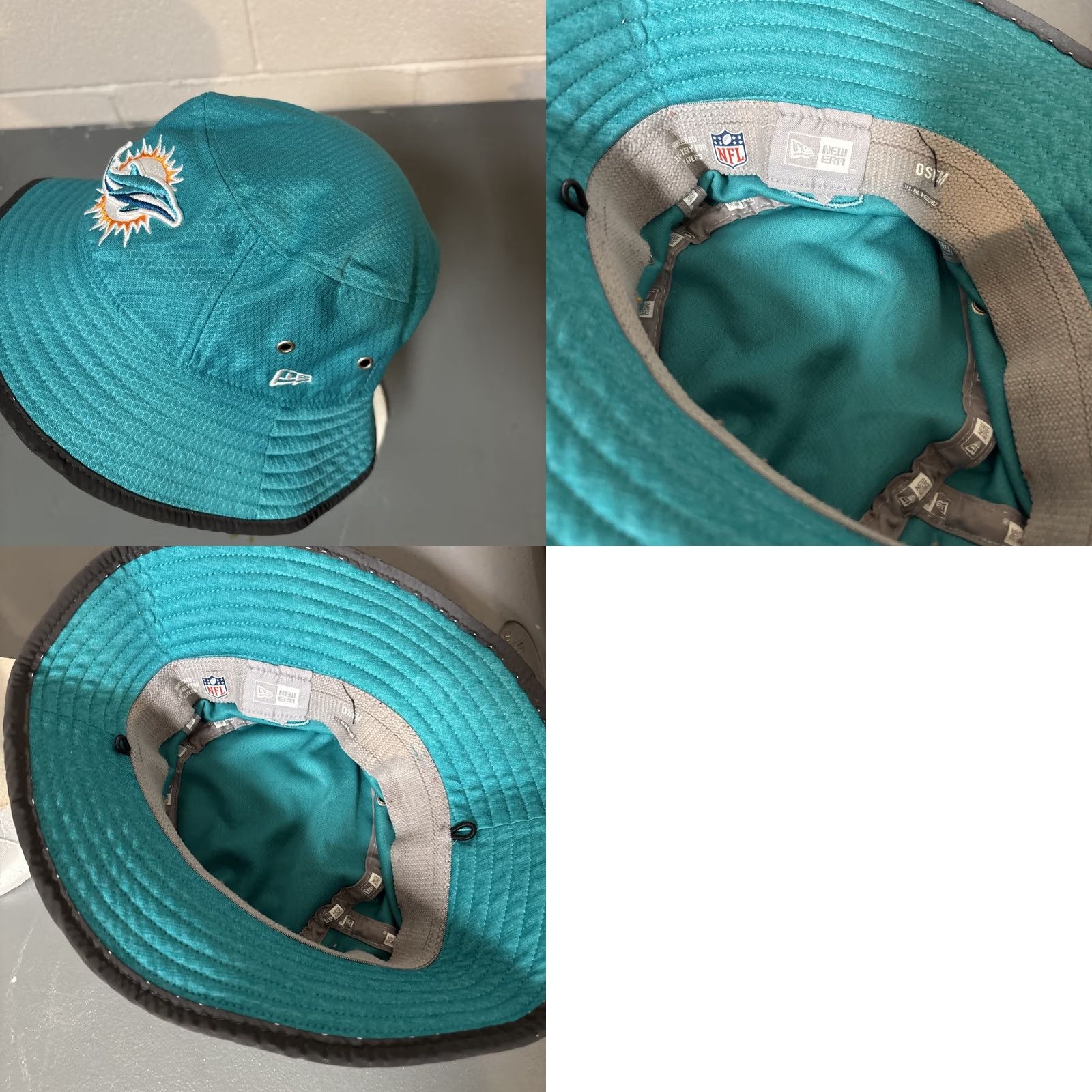 New Era New Era Miami Dolphins Bucket Hat Teal and Black OSFM Size ONE SIZE - 8 Thumbnail
