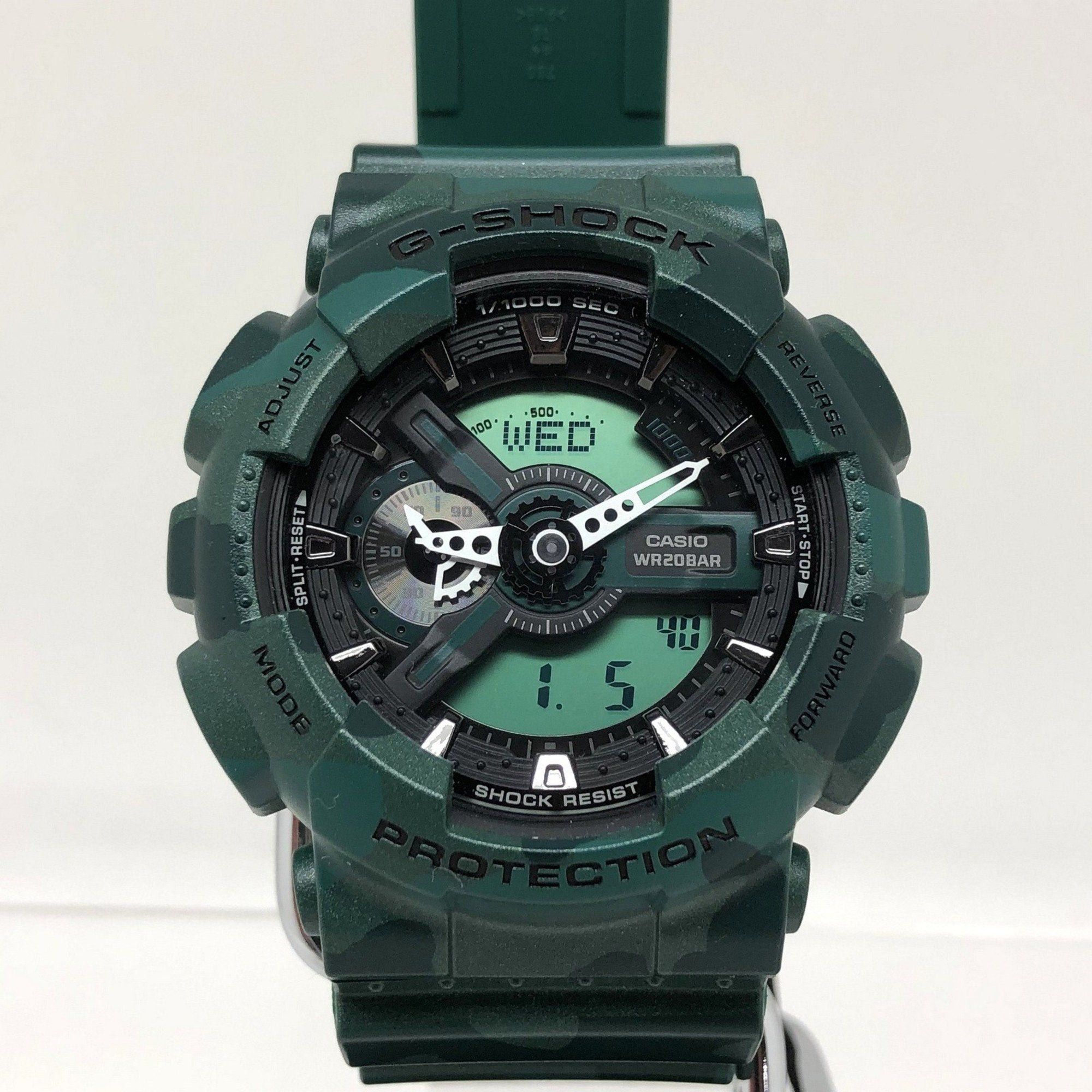 image of Casiog-Shock Watch Ga-110Cm-3Ajf Camouflage Series Analog Quartz Black Green Resin Men's Mikunigaok