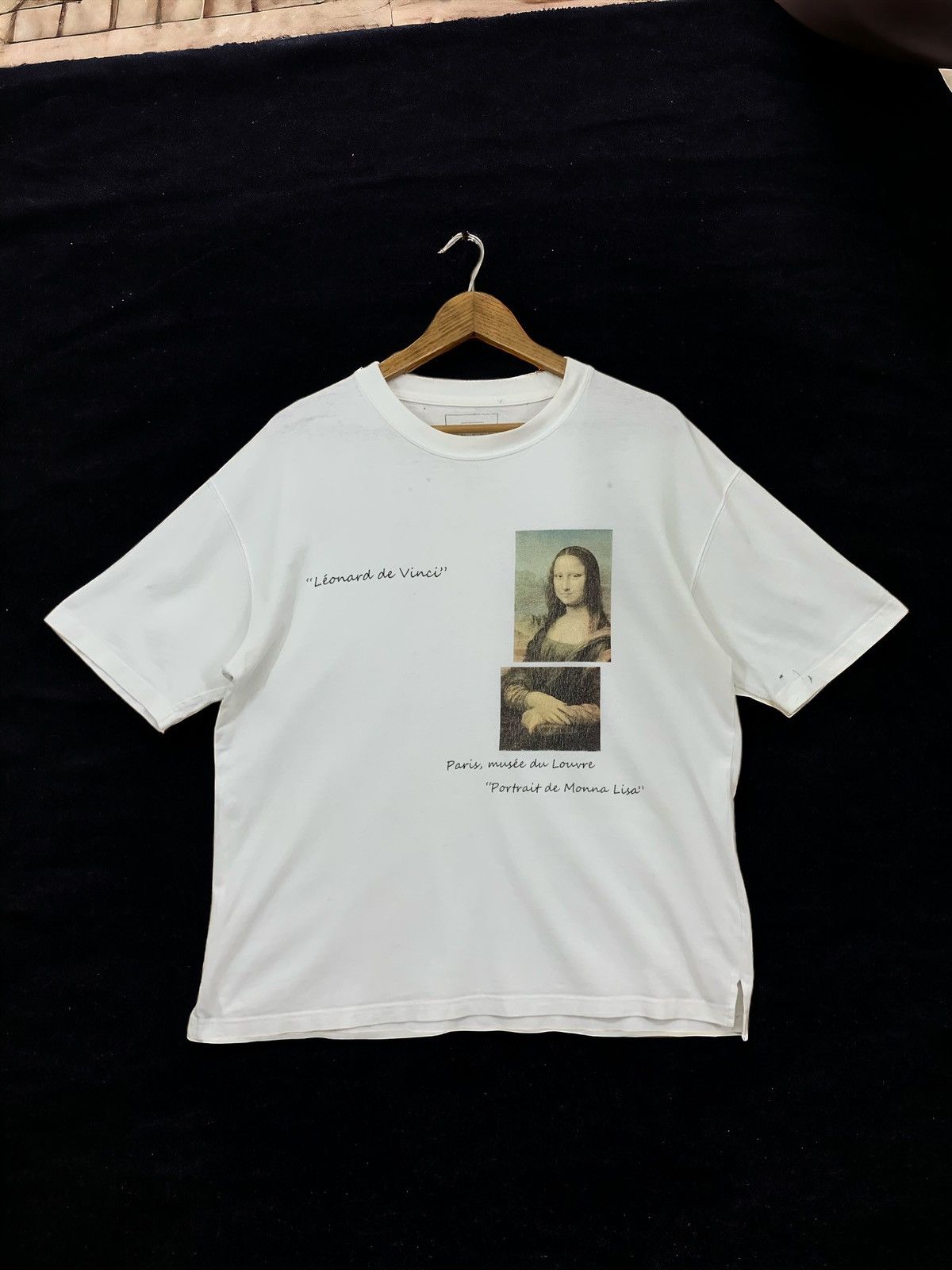 Japanese Brand Art & Design Leonardo Da Vinci Portrait de Monna Lisa Paint Size US L / EU 52-54 / 3 - 3 Thumbnail