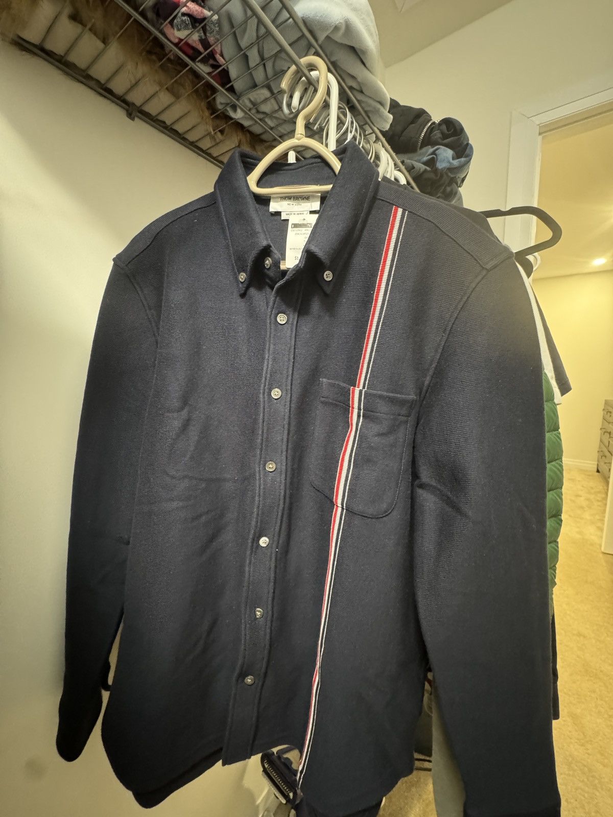 Thom Browne Thom Browne RWB-stripe cotton shirt jacket Size US S / EU 44-46 / 1 - 2 Thumbnail