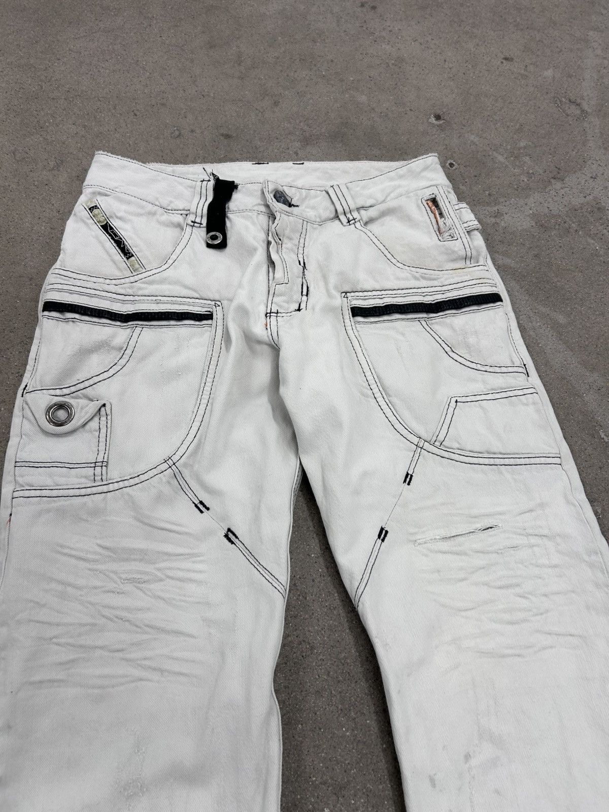 Other Vintage Crazy Hedi Slimane Style Biker Motorcycle Jeans Size US 30 / EU 46 - 3 Thumbnail