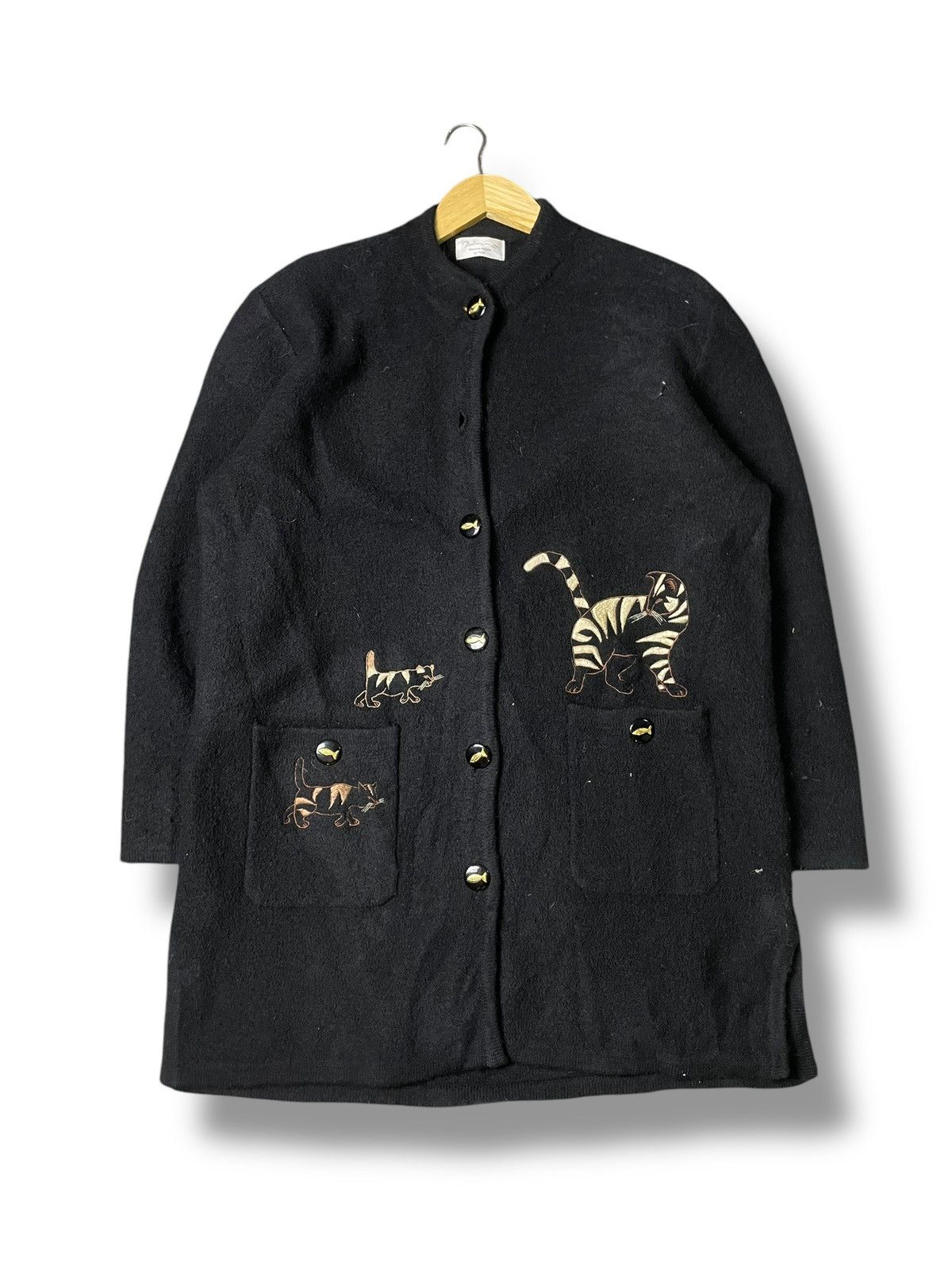 Japanese Brand × Vintage Feminine Fashion by TGWA Embroidered Wool Coat (79) Size S / US 4 / IT 40 - 1 Thumbnail