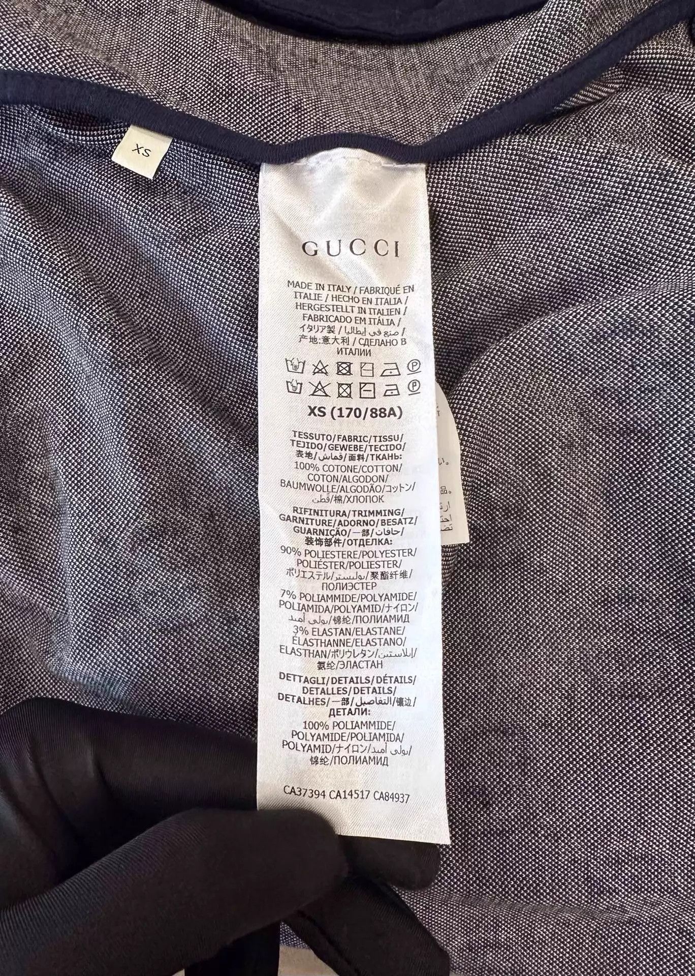 Gucci Blue GG Pattern Zip-Up er Jacket XS Size US XS / EU 42 / 0 - 8 Thumbnail