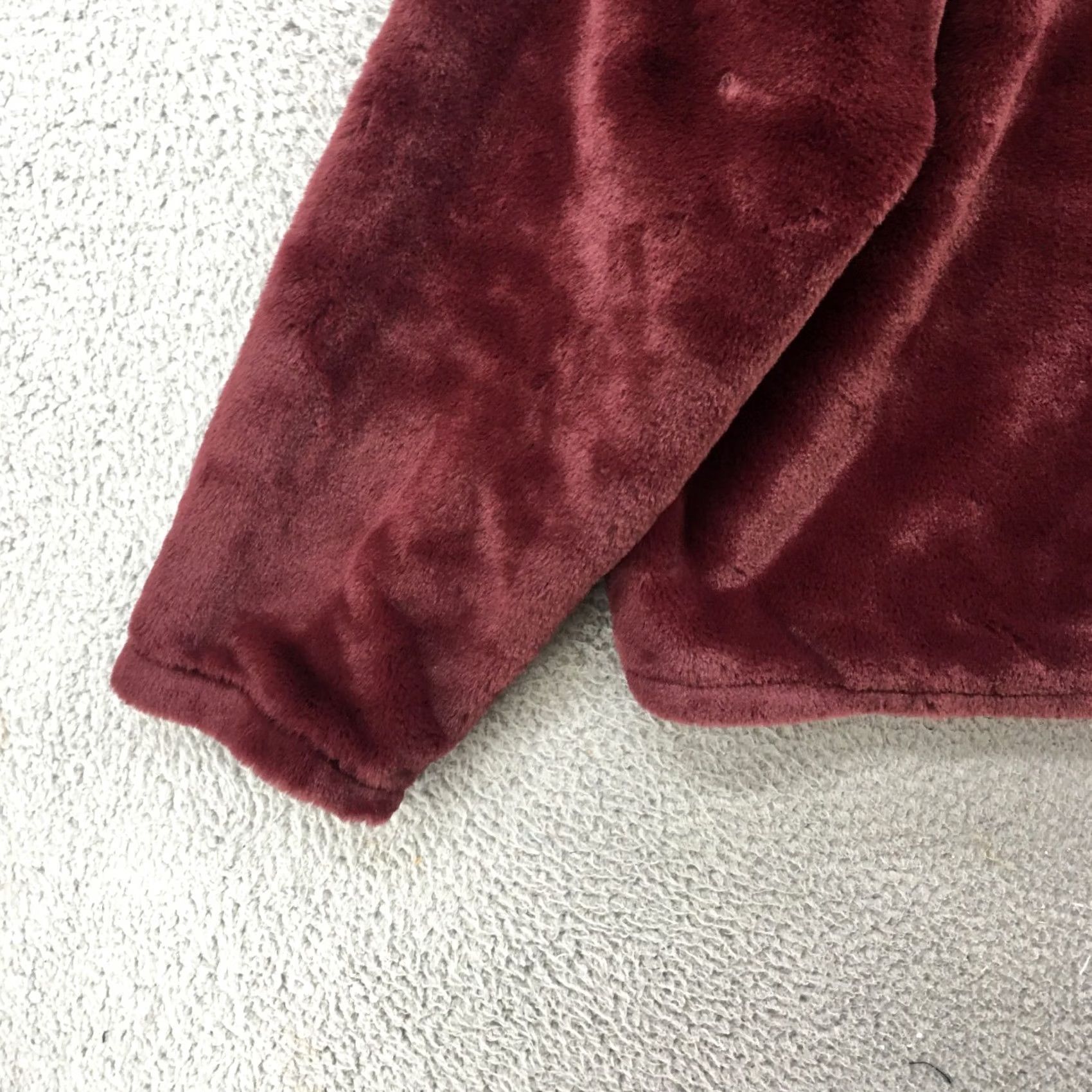 Vintage A New Day Burgundy Mock Neck Jacket Womens L Cotton Blend Quarter Zip Sweater Size L / US 10 / IT 46 - 5 Thumbnail