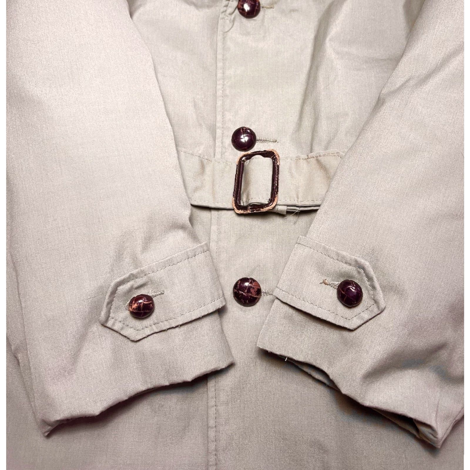 Vintage VINTAGE Woolrich Coat Mens Parka Down Insulated Lamb Belted Leather Buttons Wear 44 Beige Size US S / EU 44-46 / 1 - 6 Thumbnail