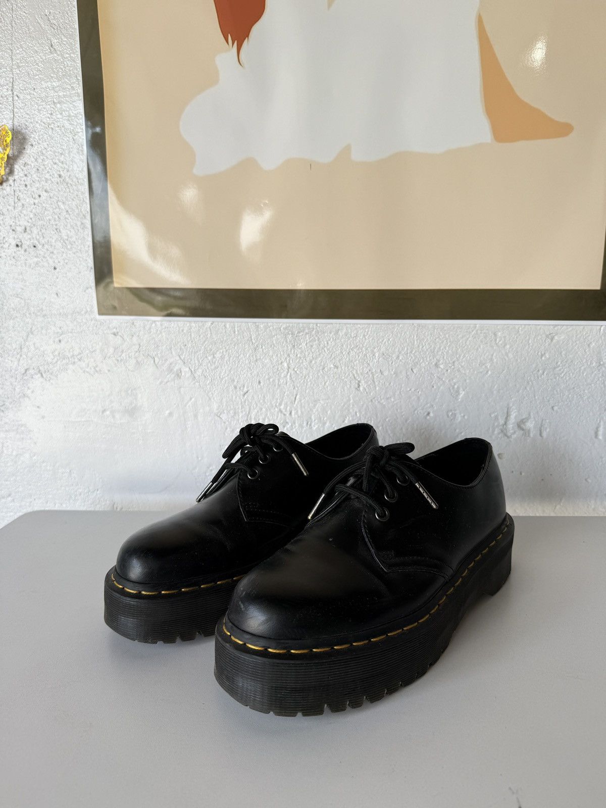 Dr. Martens Dr. Martens 1461 Smooth Leather Platform Shoes Size US 8 / EU 41 - 1 Thumbnail