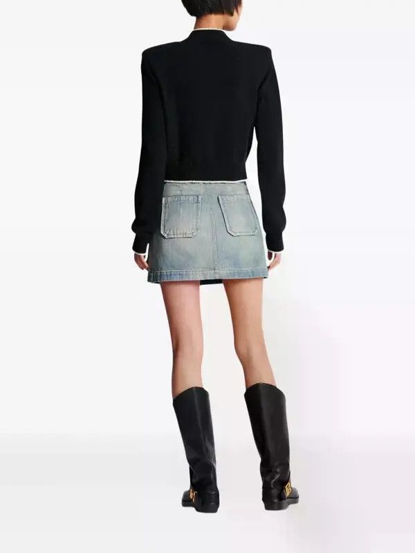 Balmain o1s1wg111225 Knitted Cardigan in Black Size XL / US 12-14 / IT 48-50 - 3 Thumbnail