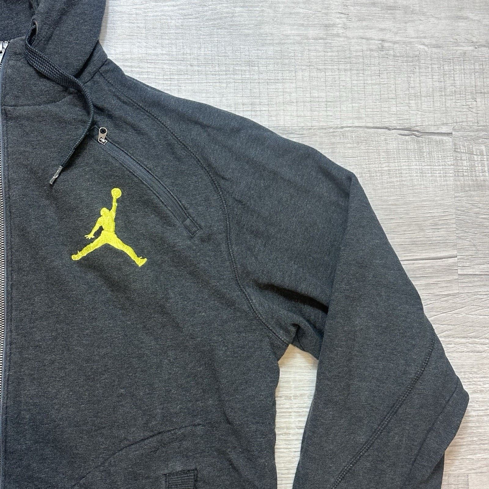 Nike Jordan Full Zip Men Large Grey Fleece Hoodie Sweatshirt Nike Size US L / EU 52-54 / 3 - 4 Thumbnail