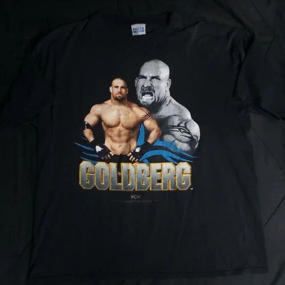 Tultex Vintage 90s Bill Goldberg WCW Wrestling T-Shirt Size US XL / EU 56 / 4 - 2 Thumbnail