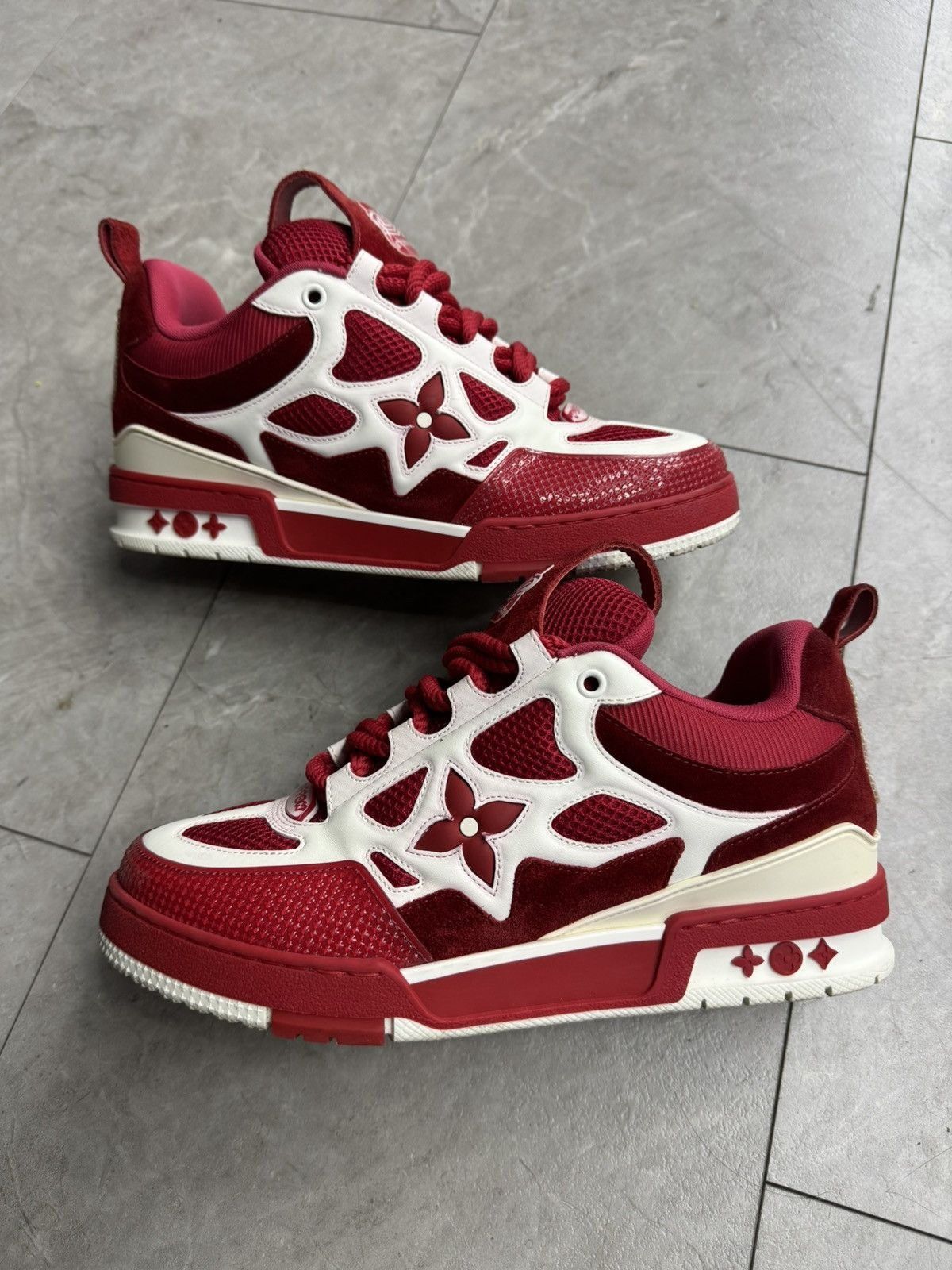 Louis Vuitton Louis Vuitton Red White LV Skate Trainer Size US 9 / EU 42 - 3 Thumbnail