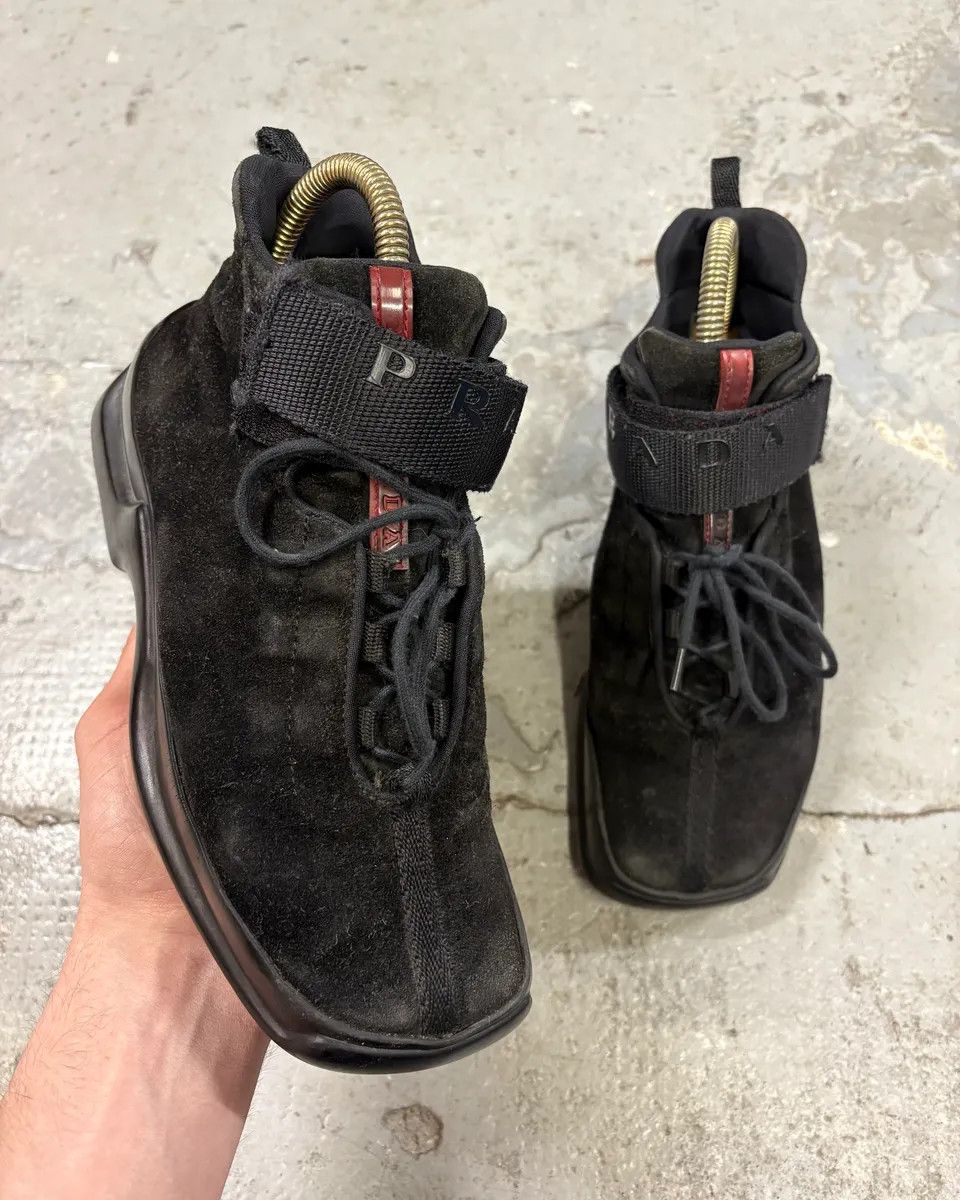 Prada FW1999 Prada Black Hybrid High Leather Strap Shoes Size US 5 / IT 35 - 1 Thumbnail