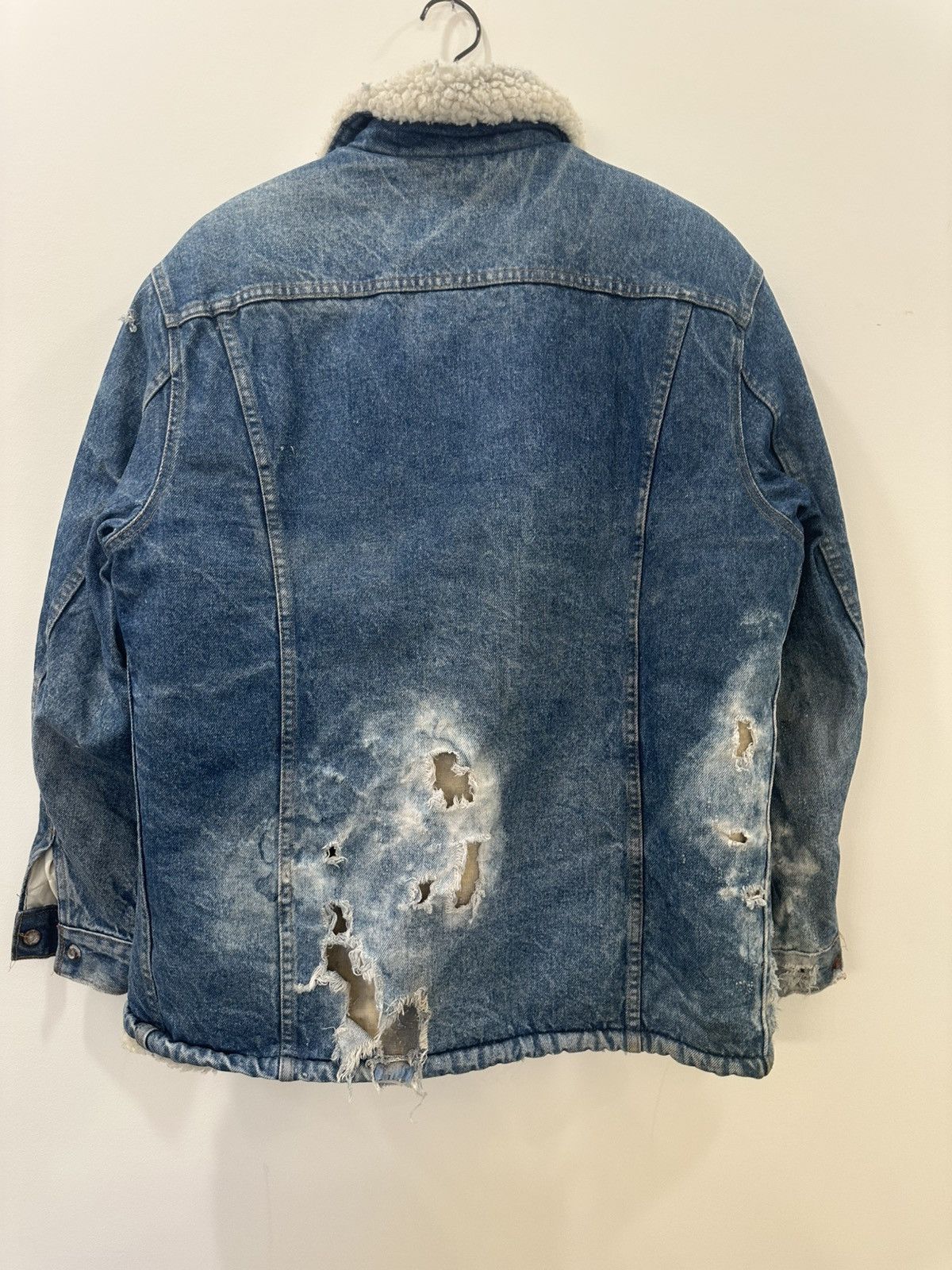 Levi's Vintage 1970s Thrashed Levis Sherpa Lined Jacket Size US L / EU 52-54 / 3 - 8 Thumbnail