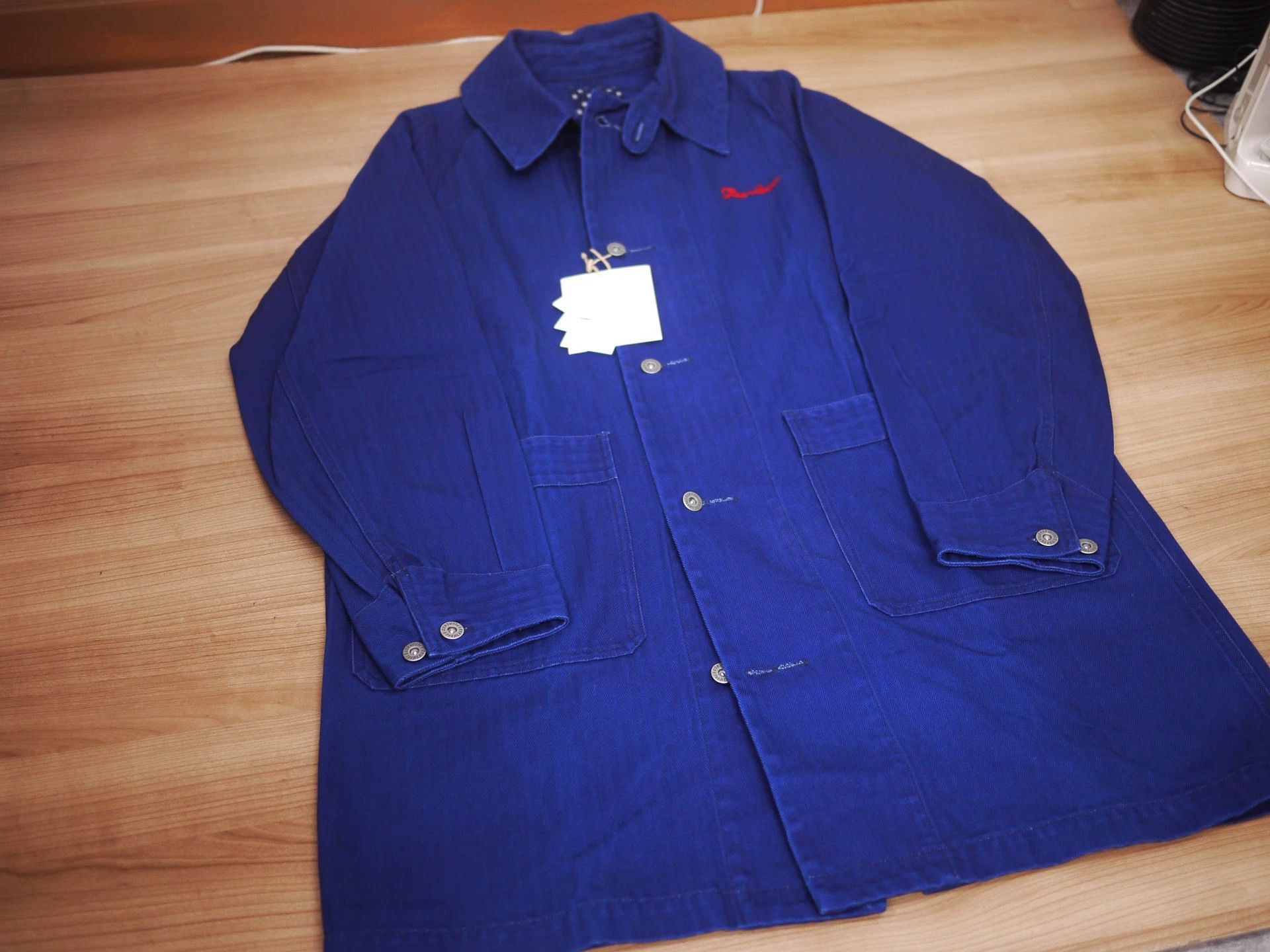 Visvim VISVIM ICT GREASE MONKEY COAT INDIGO HERRINGBONE 2 Size US M / EU 48-50 / 2 - 2 Thumbnail