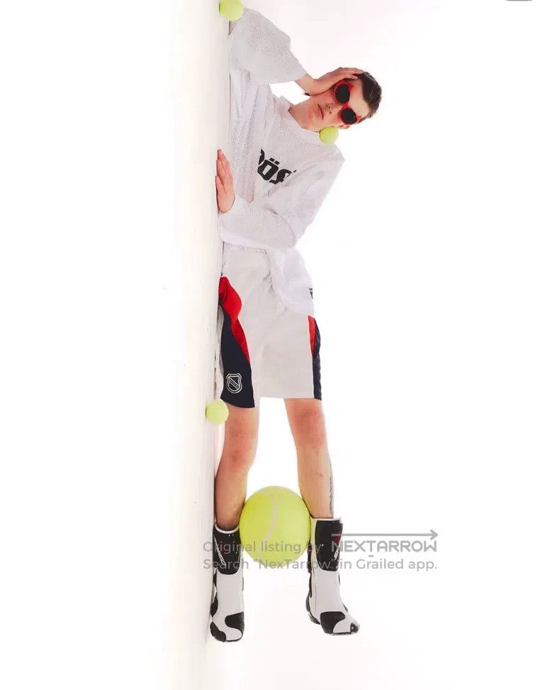 Balenciaga Balenciaga size L Red and White Colorblocked Hockey Mesh S Size US 27 - 5 Thumbnail