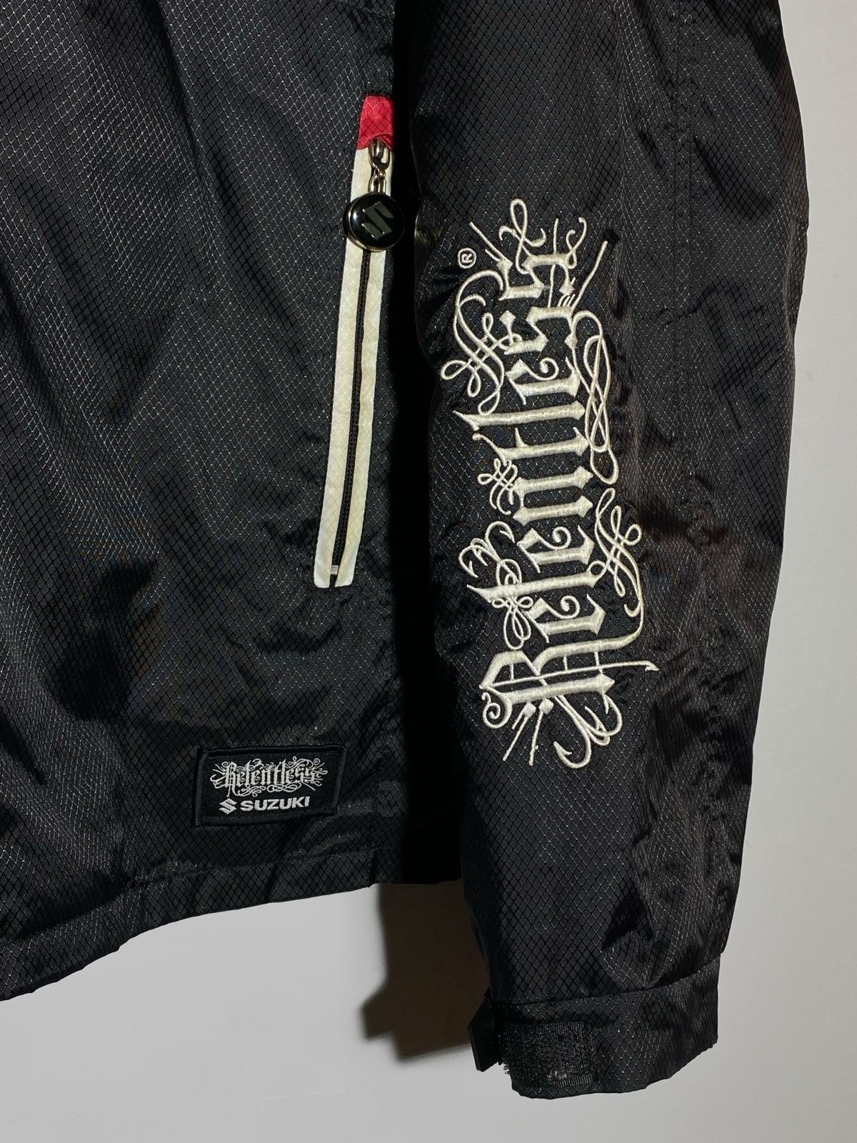 Vintage 🔥RELENTLESS SUZUKI RACING JACKET Y2K BIKER STREET GOTH VIBES Size US L / EU 52-54 / 3 - 5 Thumbnail
