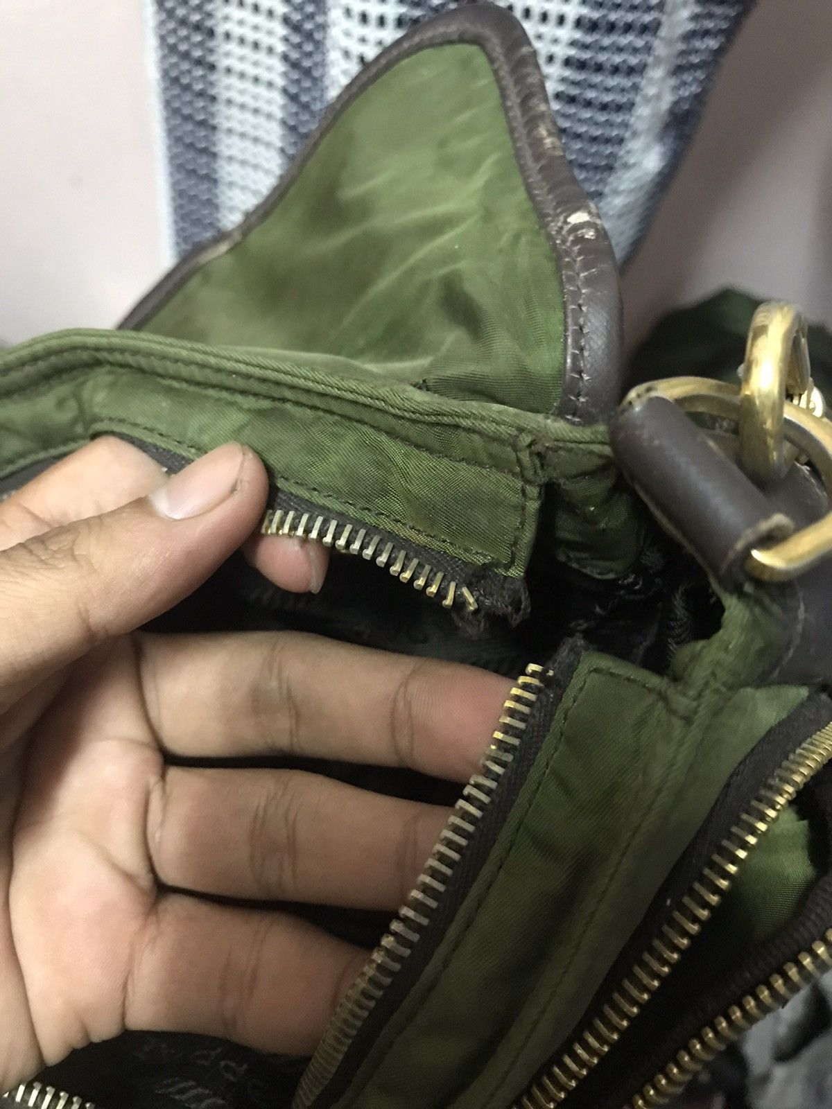 Prada × Vintage Authenrtic PRADA GREEN Shoulder Size ONE SIZE - 11 Thumbnail